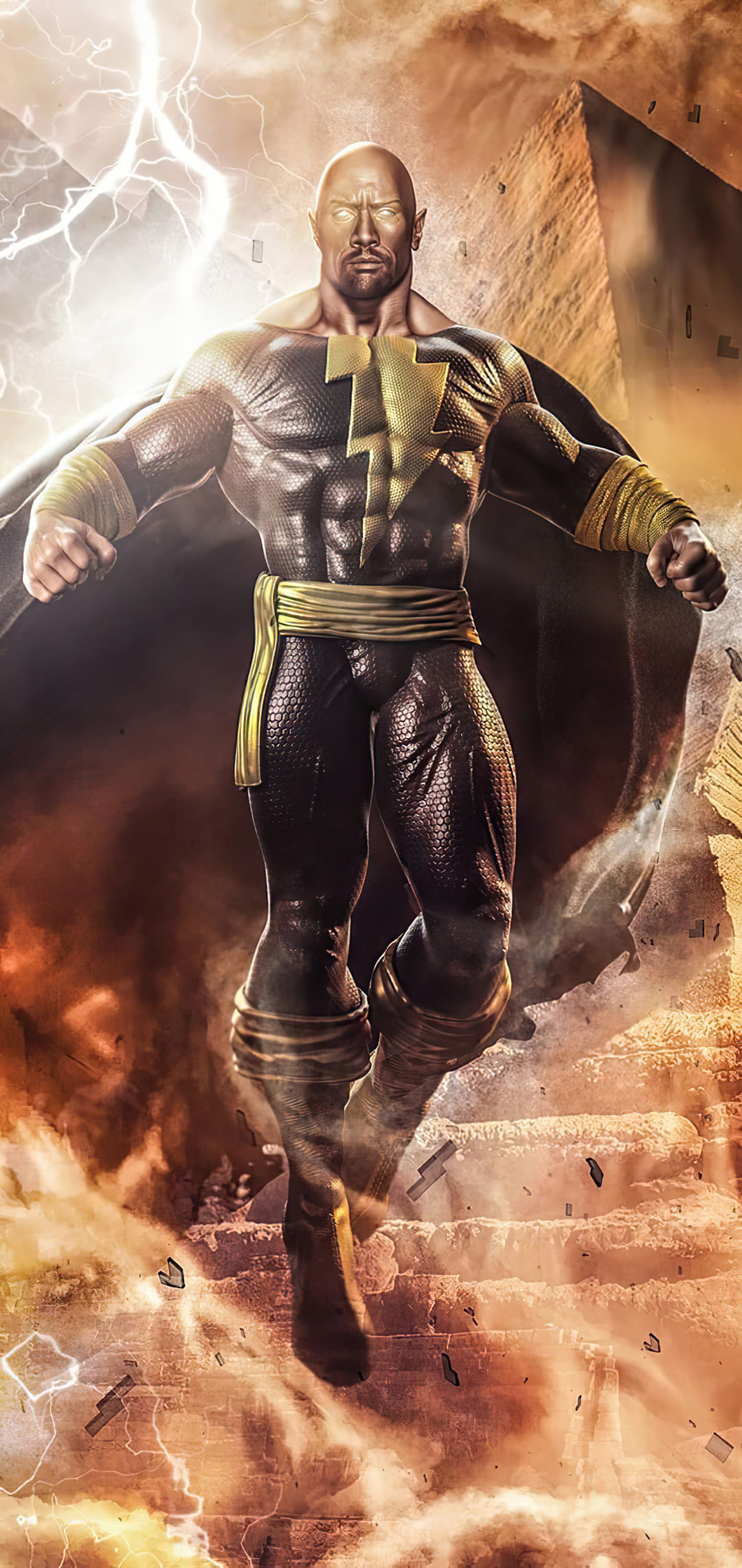 Black Adam, Stylish iPhone wallpapers, 4K and HD, Striking visuals, 1080x2280 HD Phone