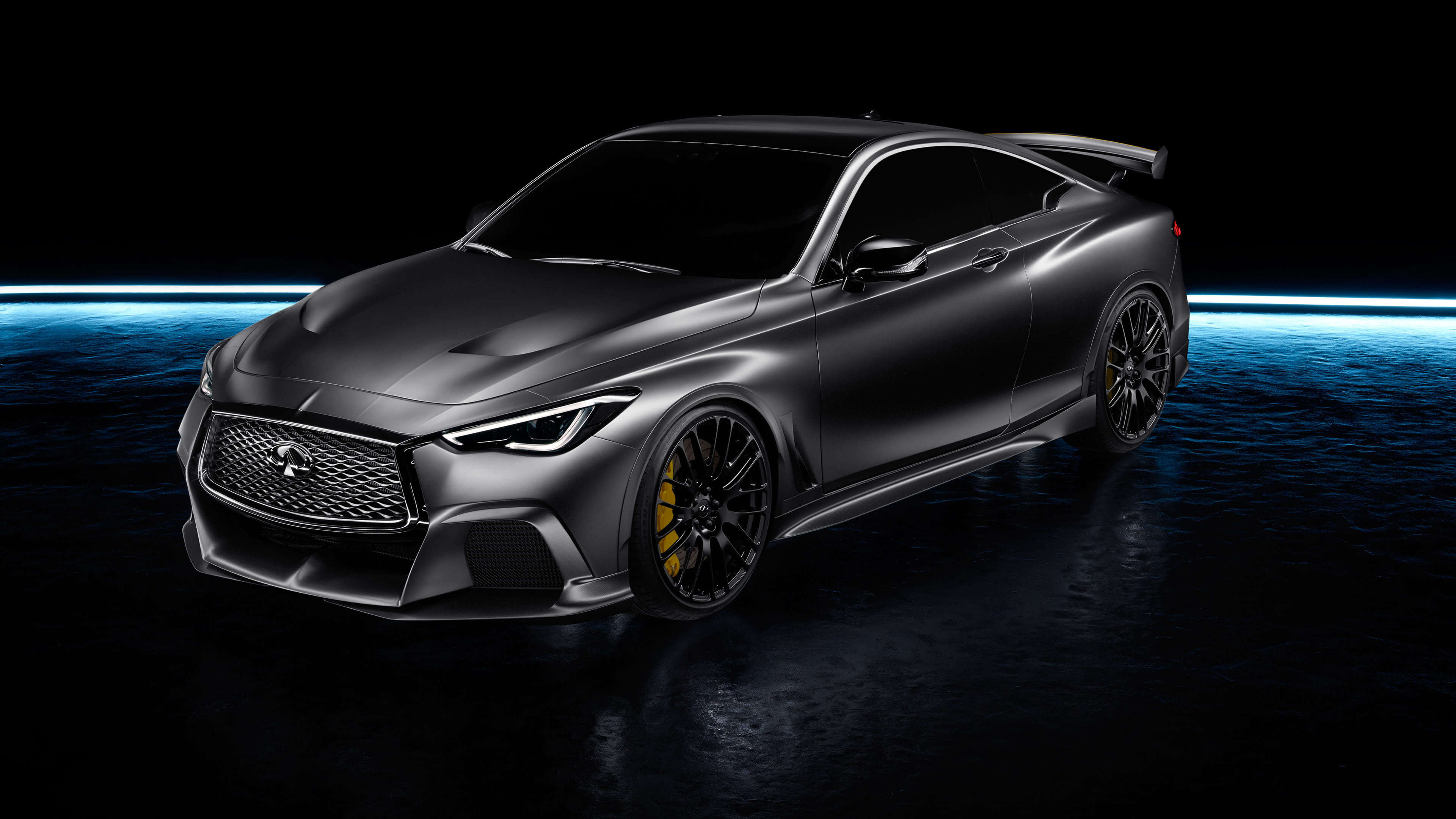 Infiniti Q60, Project Black, High-definition wallpaper, Sleek design, 3840x2160 4K Desktop