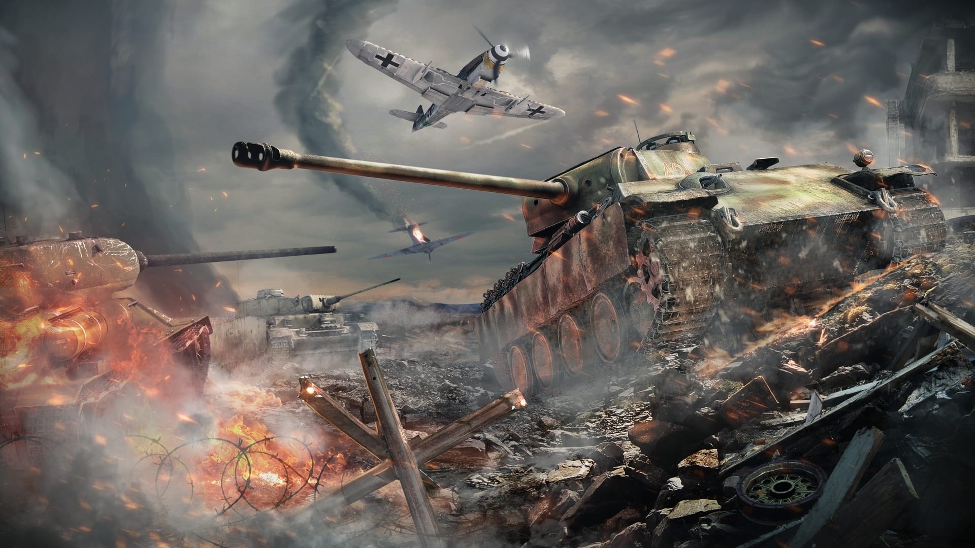 War Thunder theme, Gaming vibes, Customization options, User interface, 1920x1080 Full HD Desktop