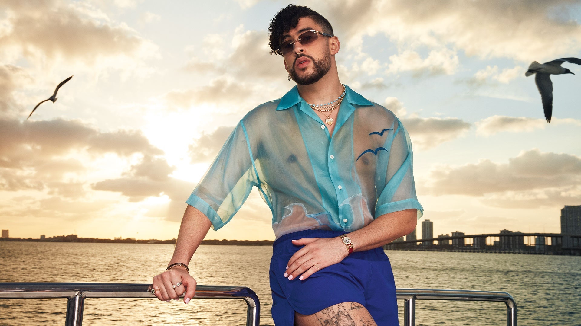 Bad Bunny, Streamed artists, Wrestling champion, Gq India, 1920x1080 Full HD Desktop