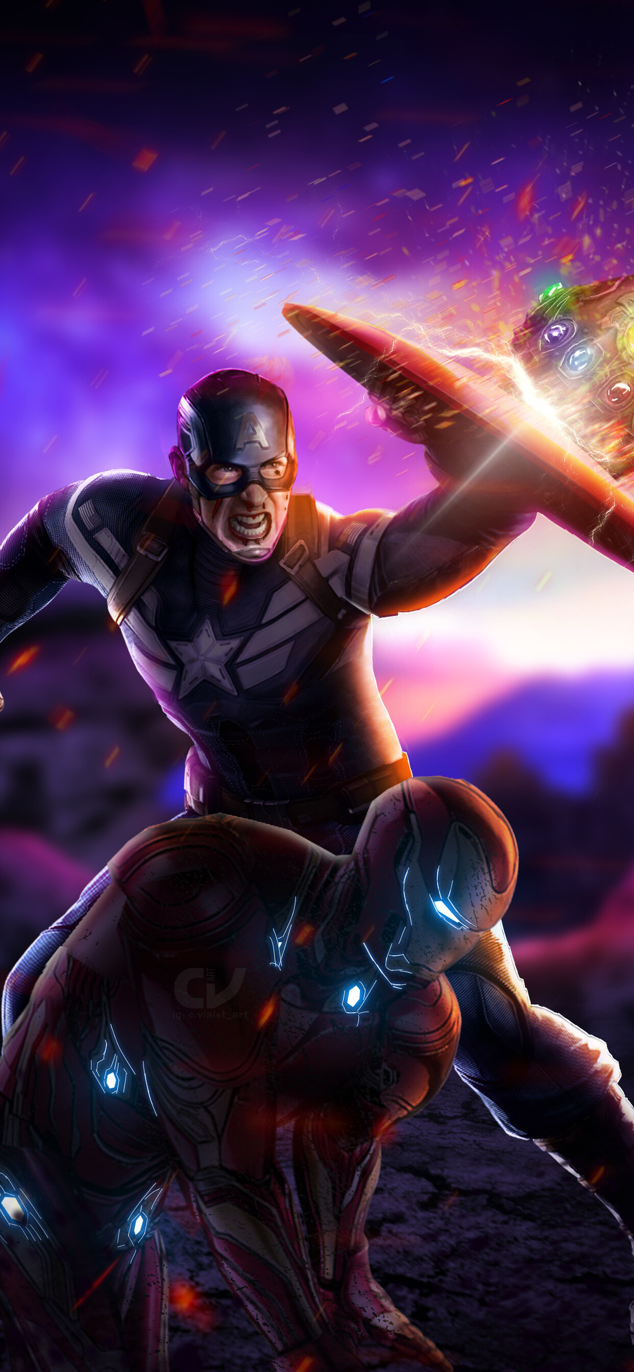 Captain America and Iron Man, Avengers Wallpaper, 1250x2690 HD Phone