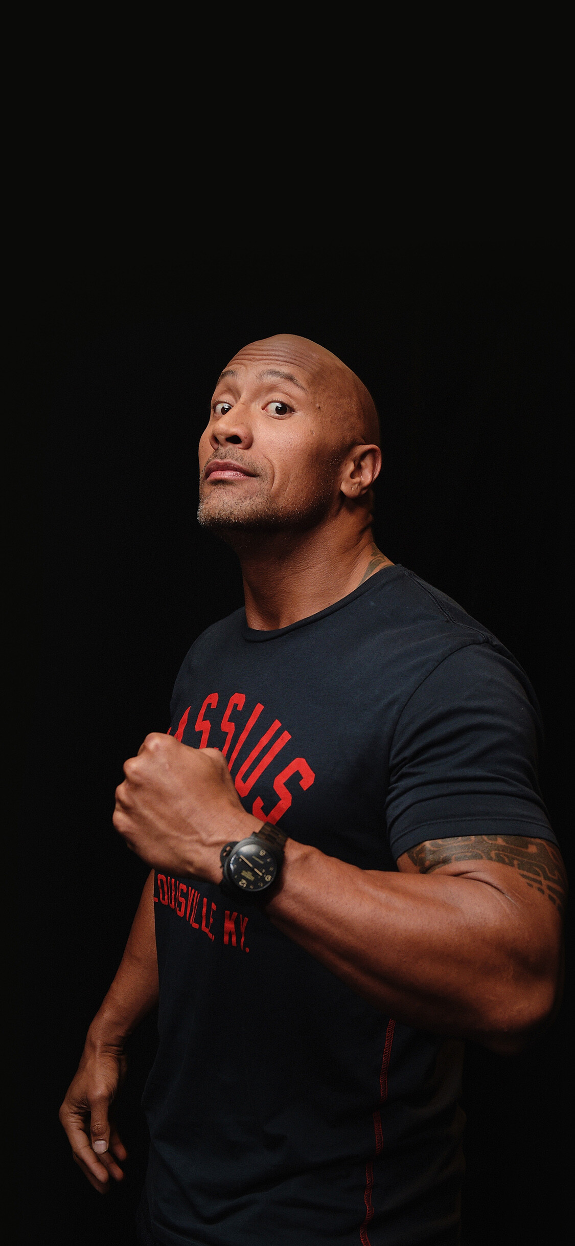 Dwayne Johnson, iPhone wallpaper, Dark guy power, 1130x2440 HD Phone