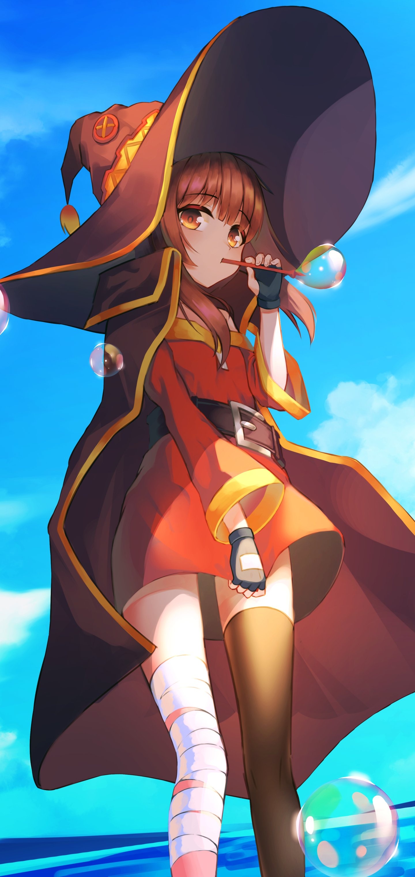 KonoSuba: God's Blessing, Anime wallpapers, Wonderful World, Aqua and Megumin, 1440x3040 HD Phone