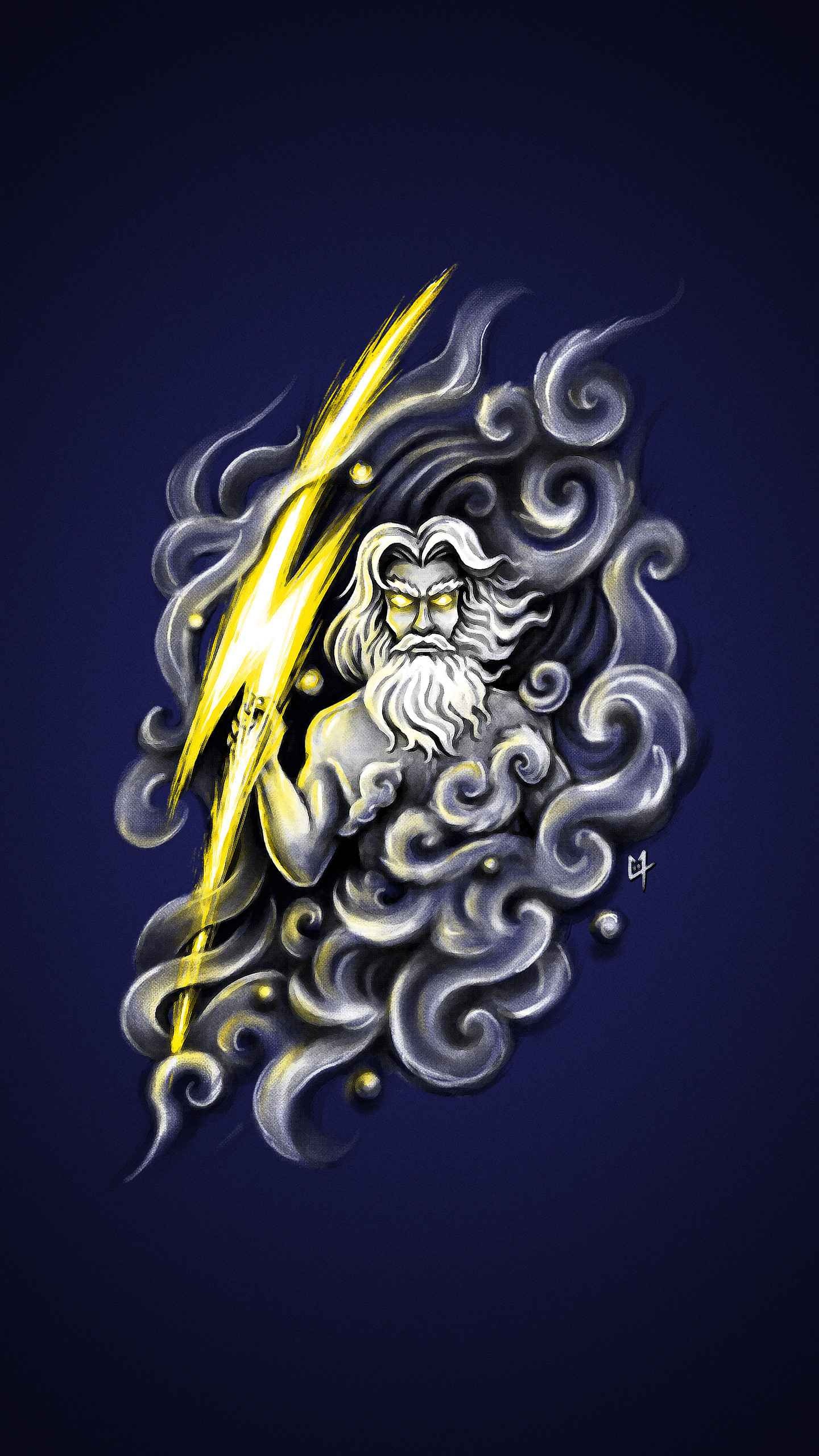 Zeus, Artistic iPhone wallpaper, Aesthetic elegance, Mobile wallpapers, 1440x2560 HD Phone