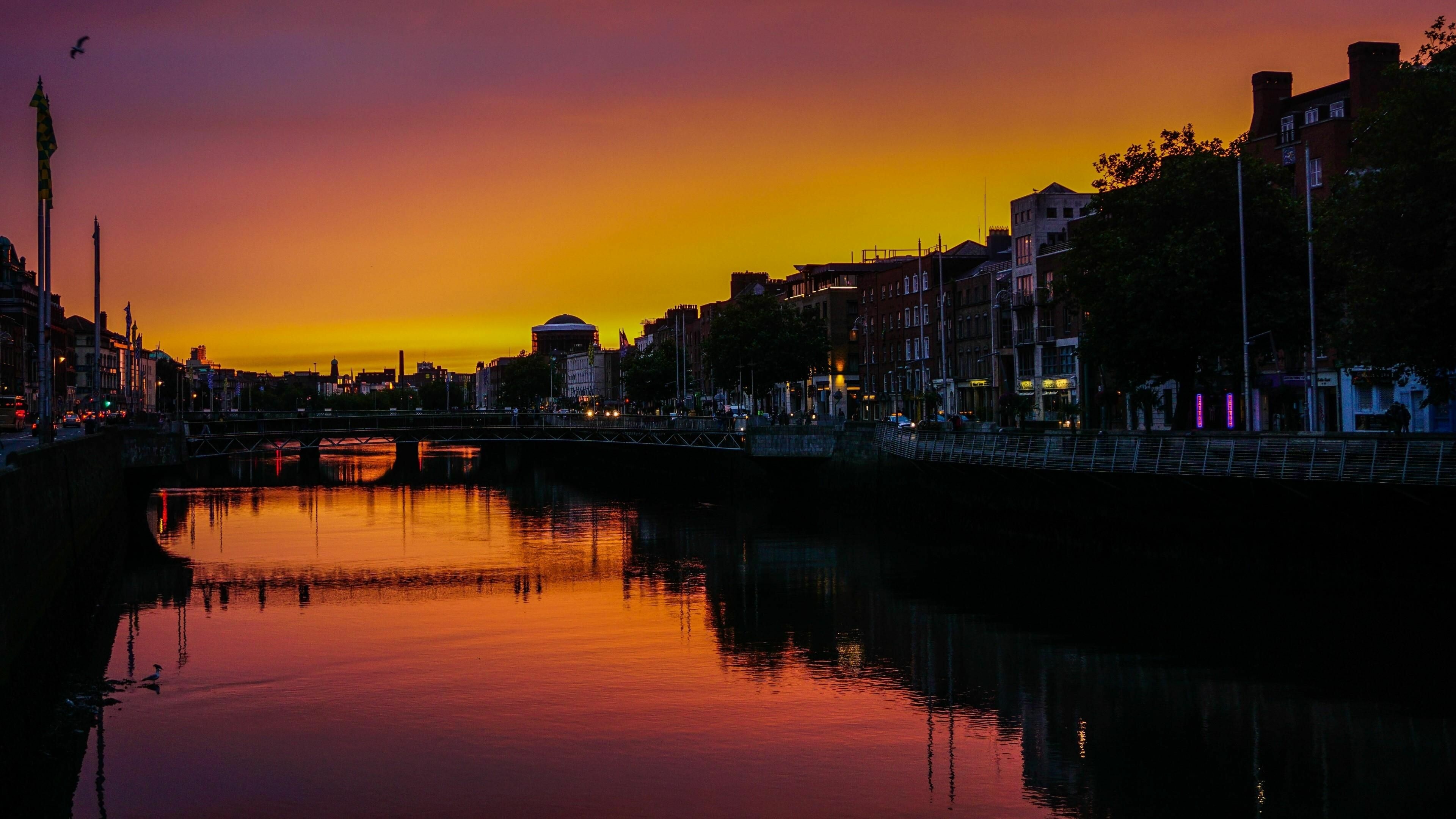 Liffey River, Dublin Wallpaper, 3840x2160 4K Desktop