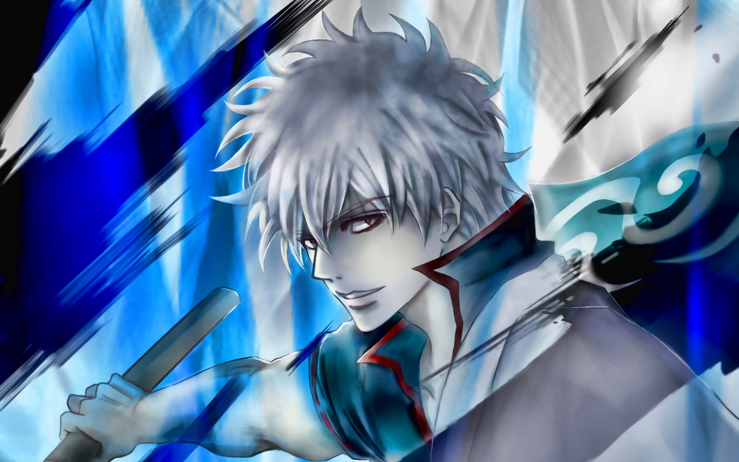 Sakata Gintoki sword artwork, Manga protagonist, Gintama series, Detailed design, 2880x1800 HD Desktop