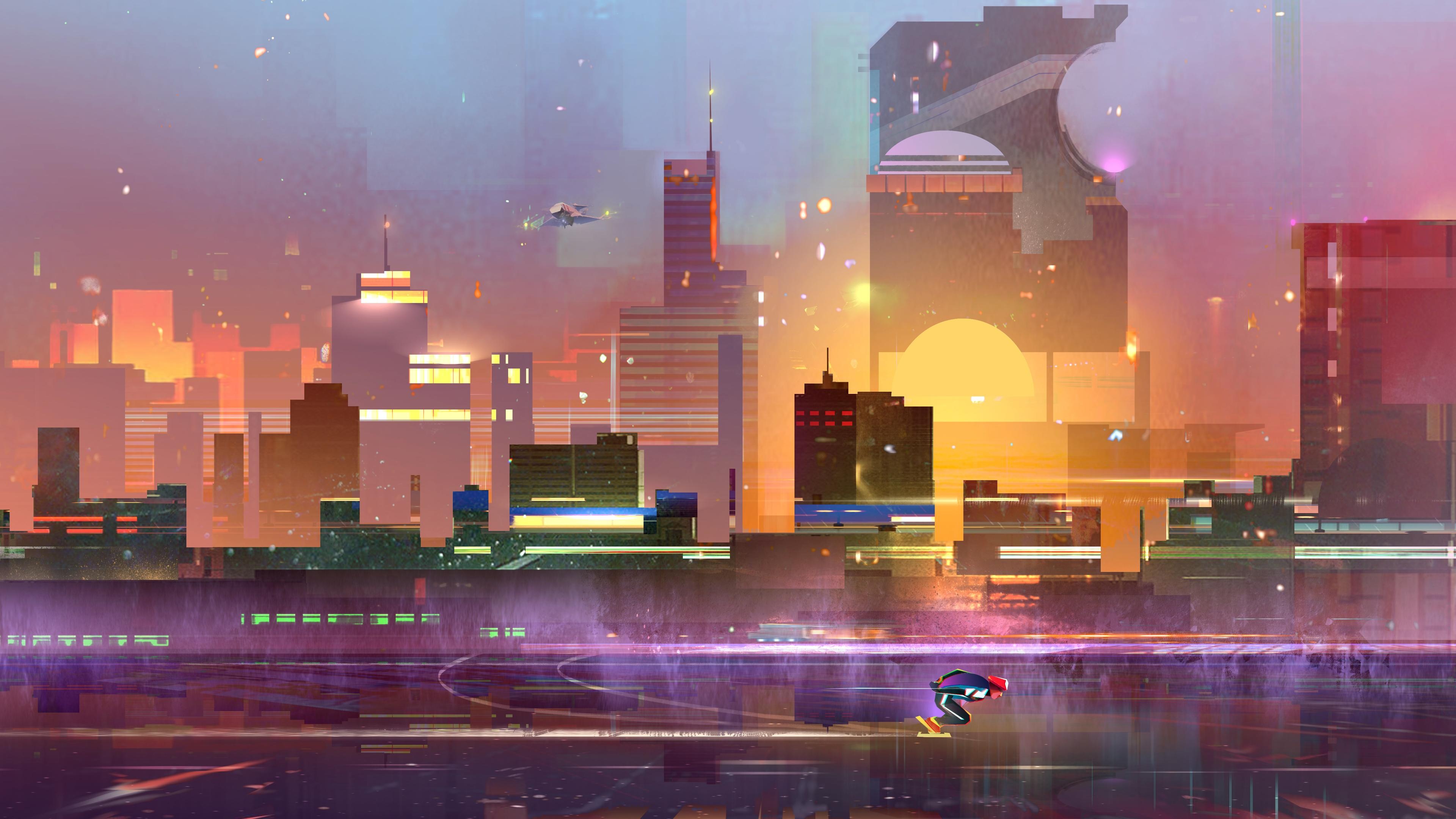 Future city wallpaper, Posted by Ethan Johnson, Conceptual art, Urban travel, 3840x2160 4K Desktop