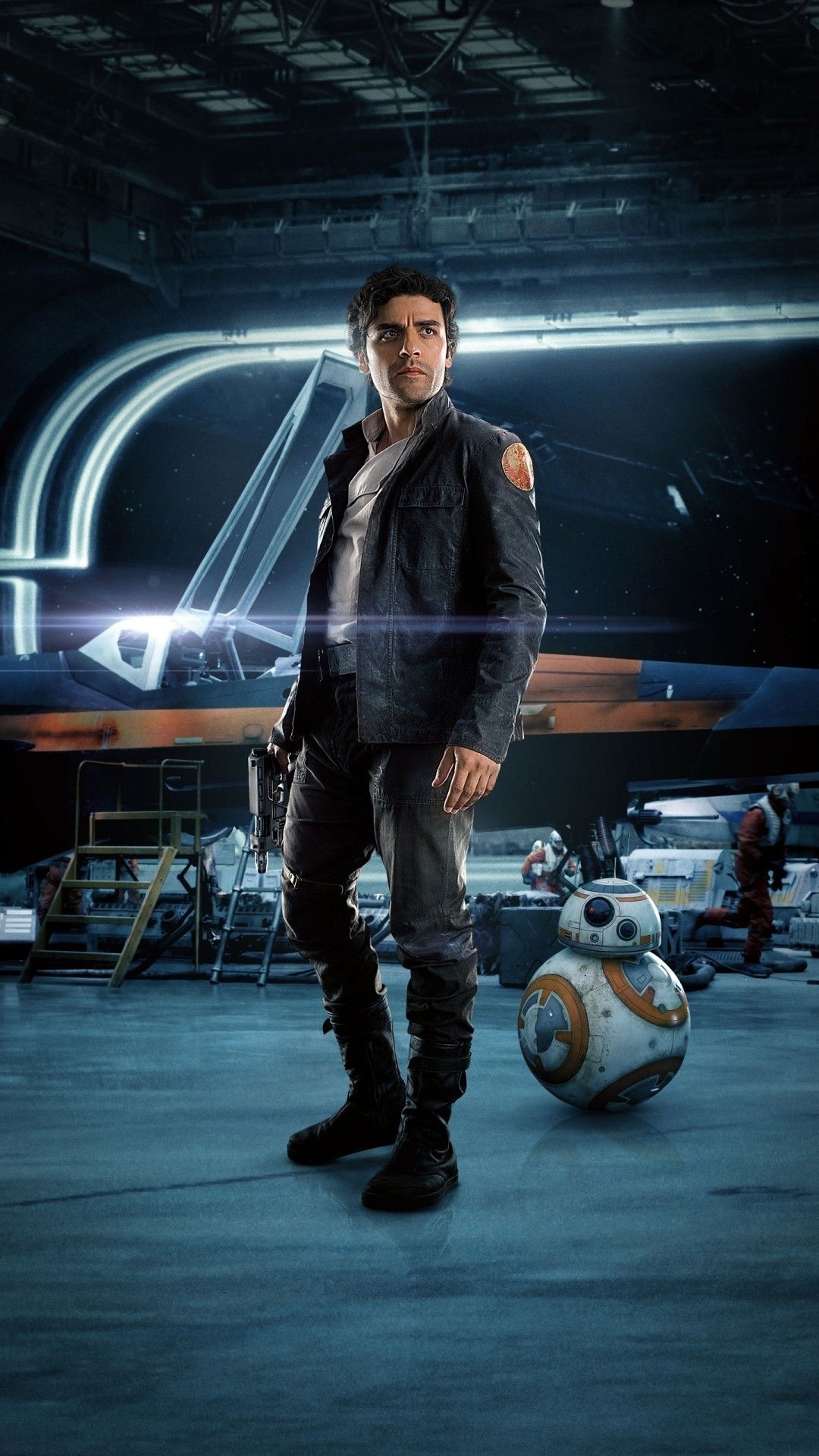 Oscar Isaac, Free Poe Dameron wallpaper, Star Wars, Last Jedi, 1080x1920 Full HD Phone