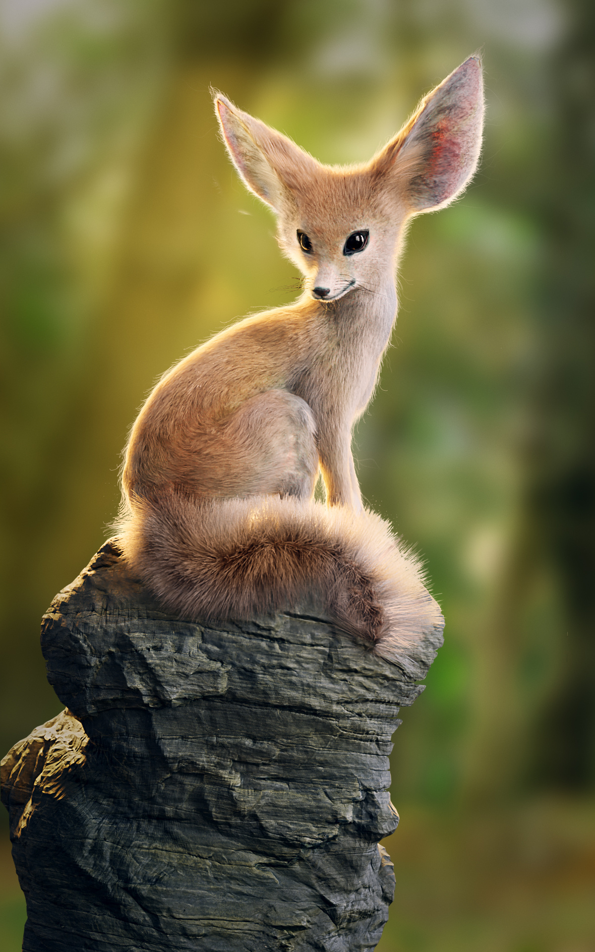 Fennec Fox, Finished 3D project, Blender artists community, Creative artwork, 1200x1920 HD Phone