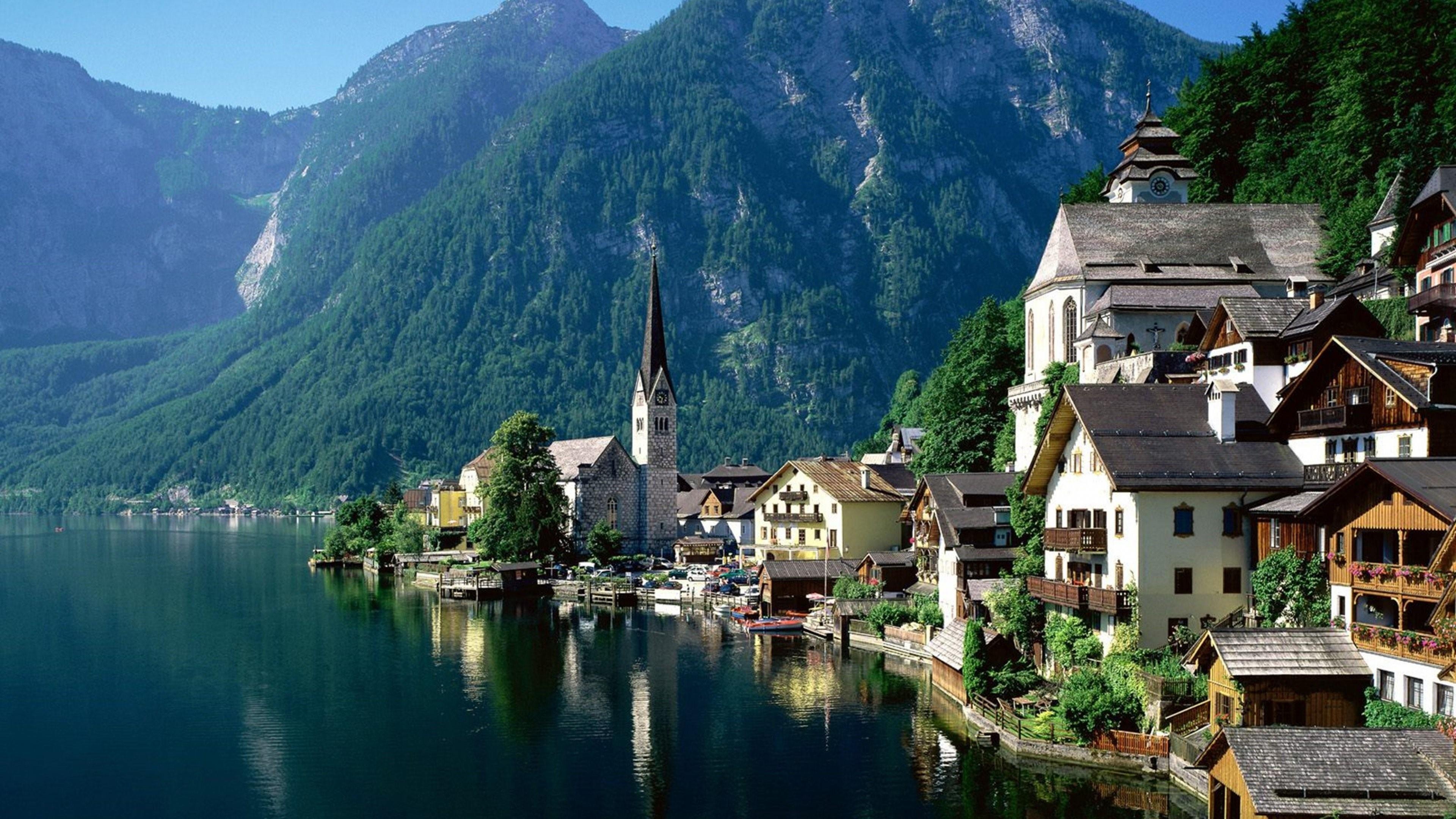 Captivating village, Serene surroundings, High definition countryside, Peaceful retreat, 3840x2160 4K Desktop