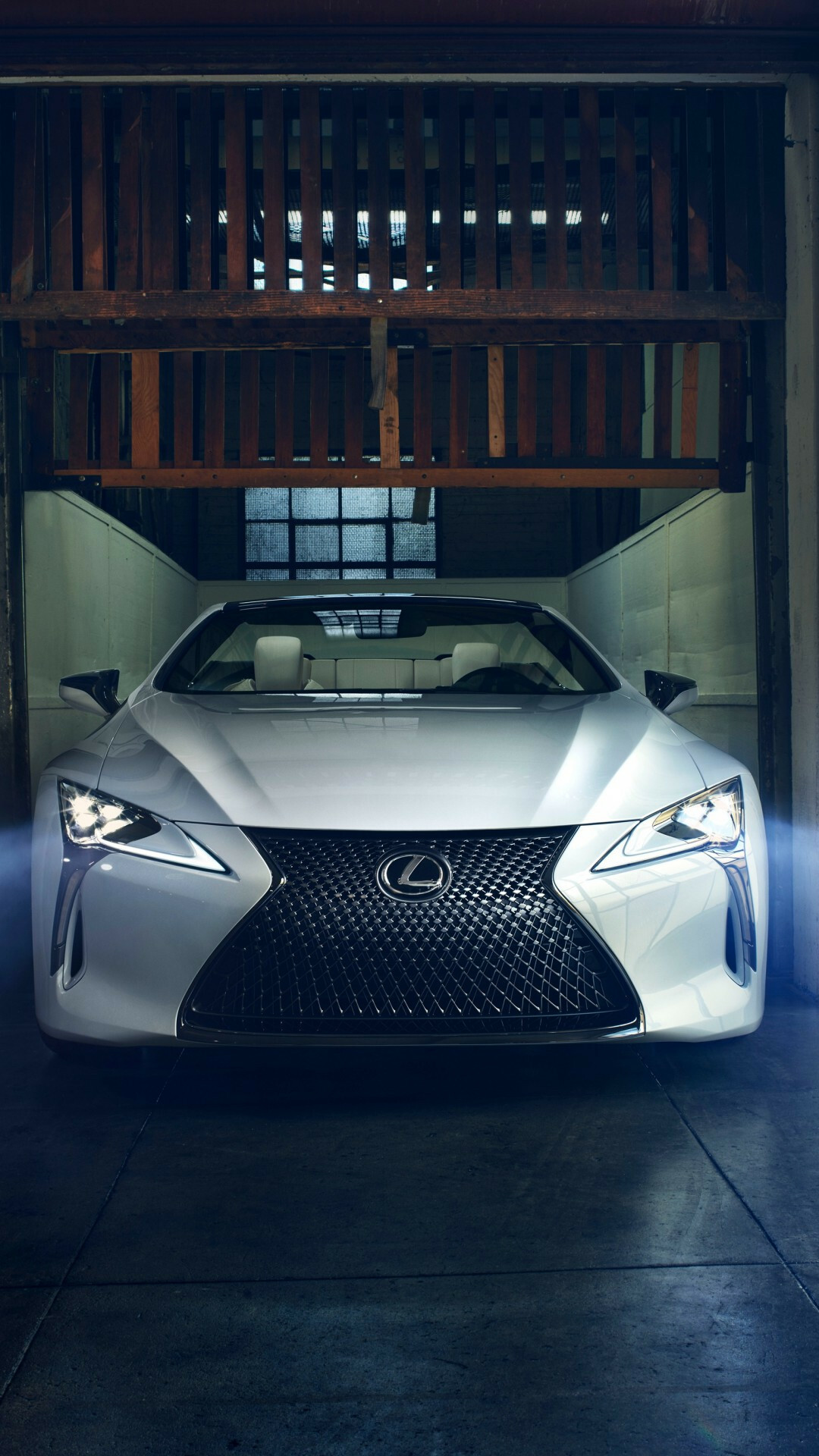 Lexus LC Convertible, Front view, White headlight, Luxury cars, 1080x1920 Full HD Phone