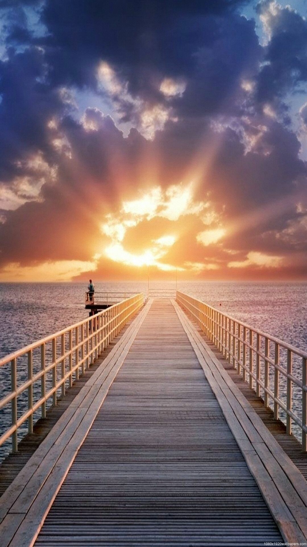 Pier, Sunrises Wallpaper, 1080x1920 Full HD Phone