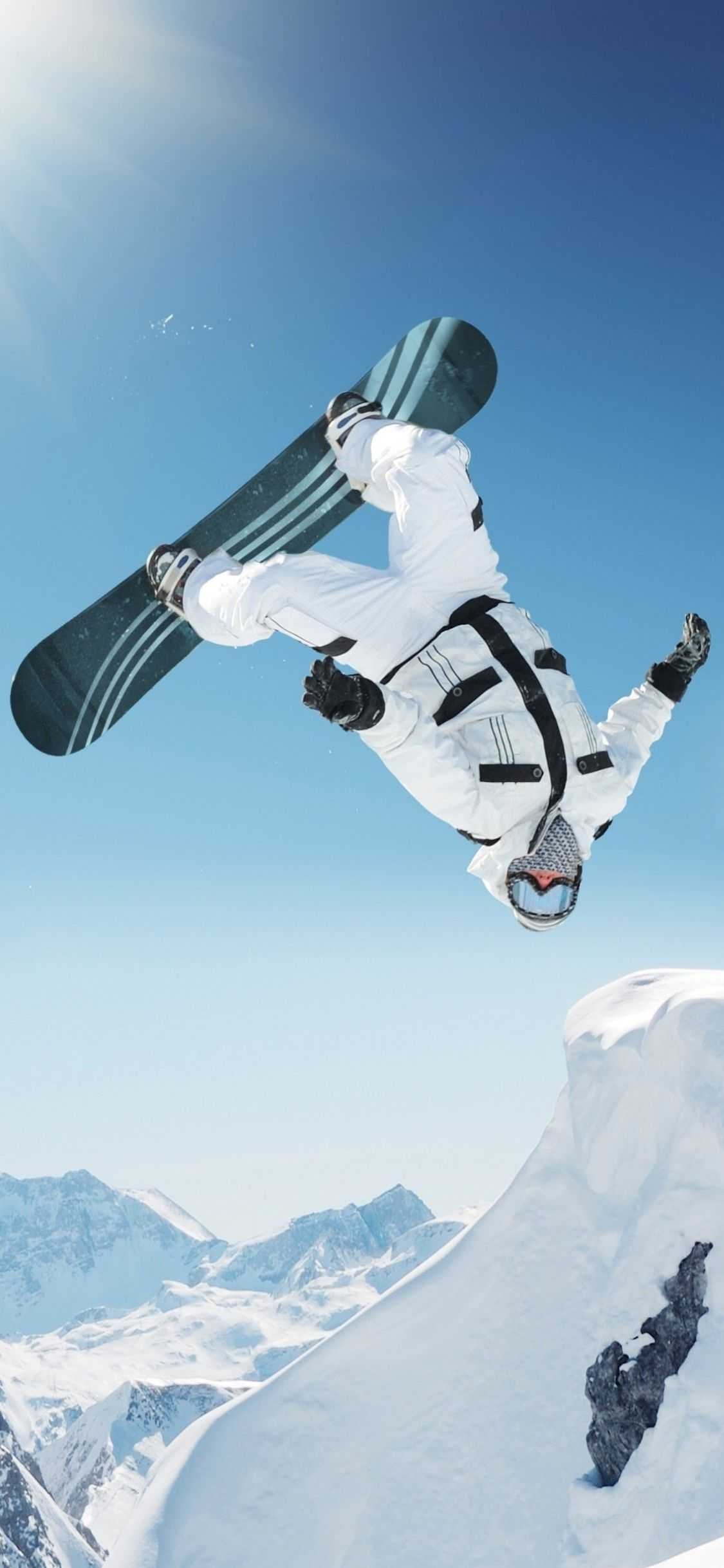 Backflip, Snowboarding Wallpaper, 1130x2440 HD Phone