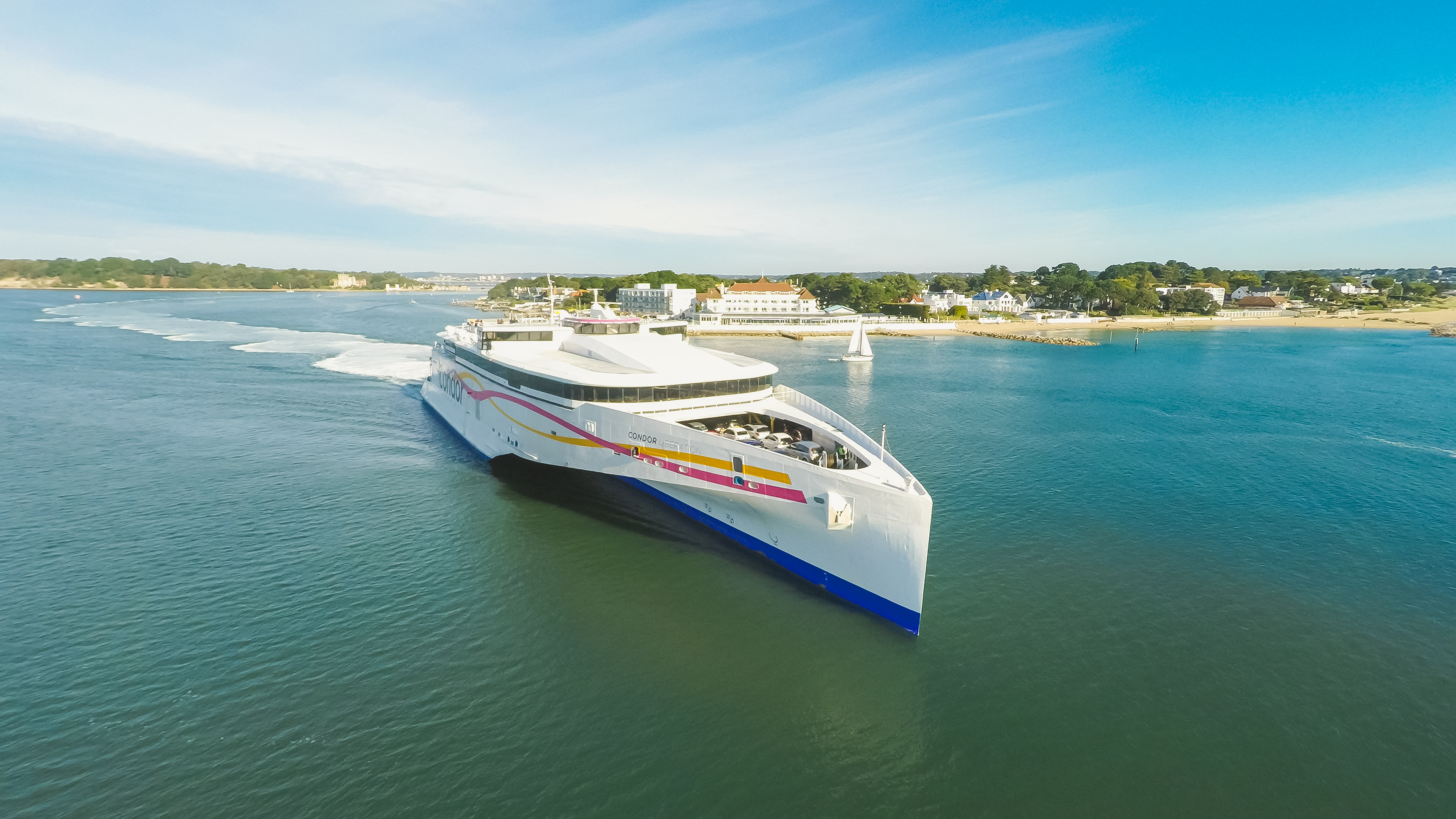 High-speed ferry, France travel, Fast transportation, Coastal exploration, 3840x2160 4K Desktop