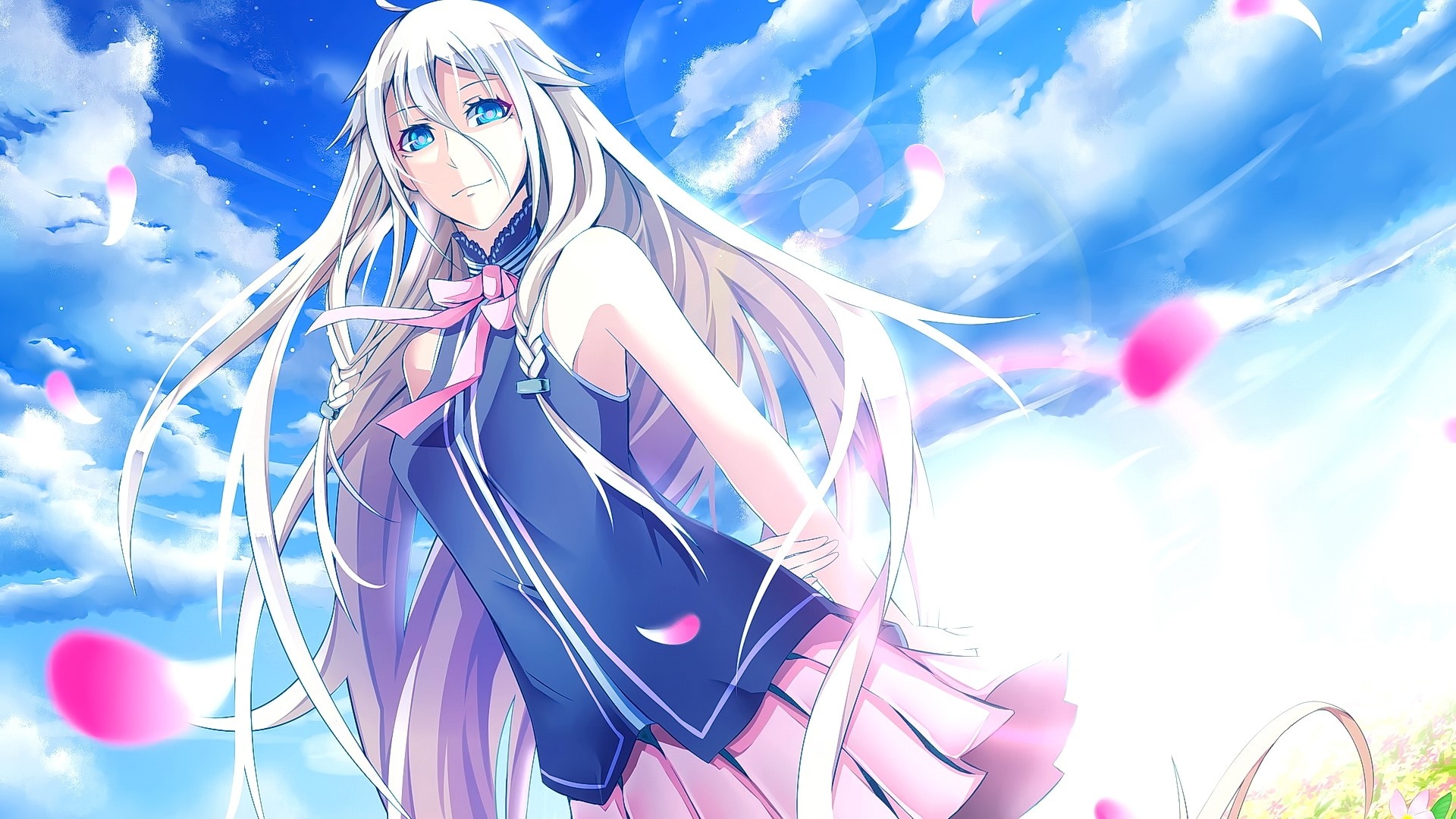 IA Vocaloid illustration, Anime girl wallpapers, Mangaka Bas123 creation, Stunning artwork, 1920x1080 Full HD Desktop