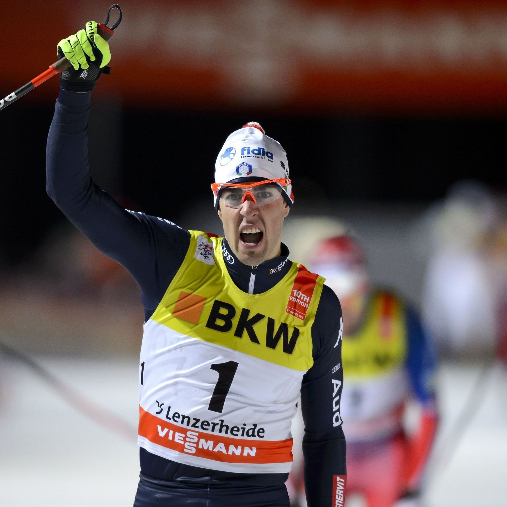 Federico Pellegrino, Unstoppable performance, Lenzerheide triumph, 1920x1920 HD Phone