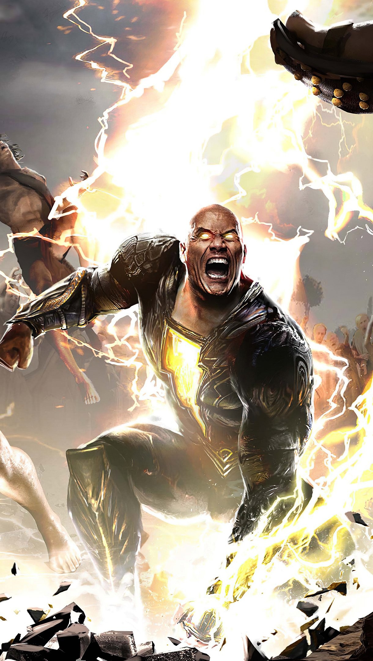 Black Adam, movie, 2021, ultra HD, 1220x2160 HD Phone