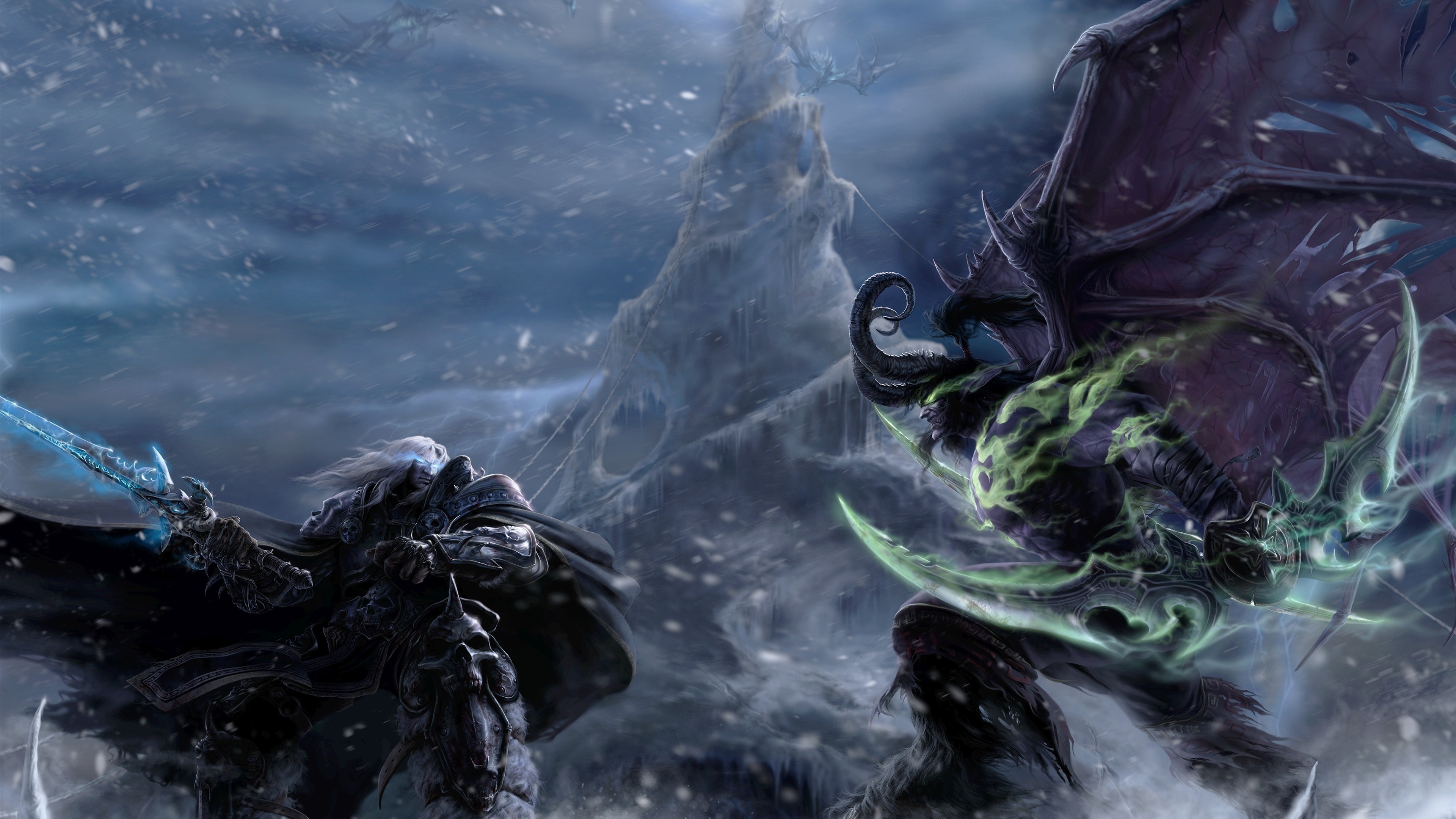 Illidan vs Lich King, Illidan Wallpaper, 3840x2160 4K Desktop