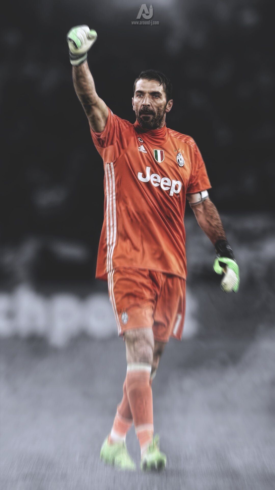 Football passion, Gianluigi Buffon tribute, Juventus legend, Football art, 1080x1920 Full HD Phone