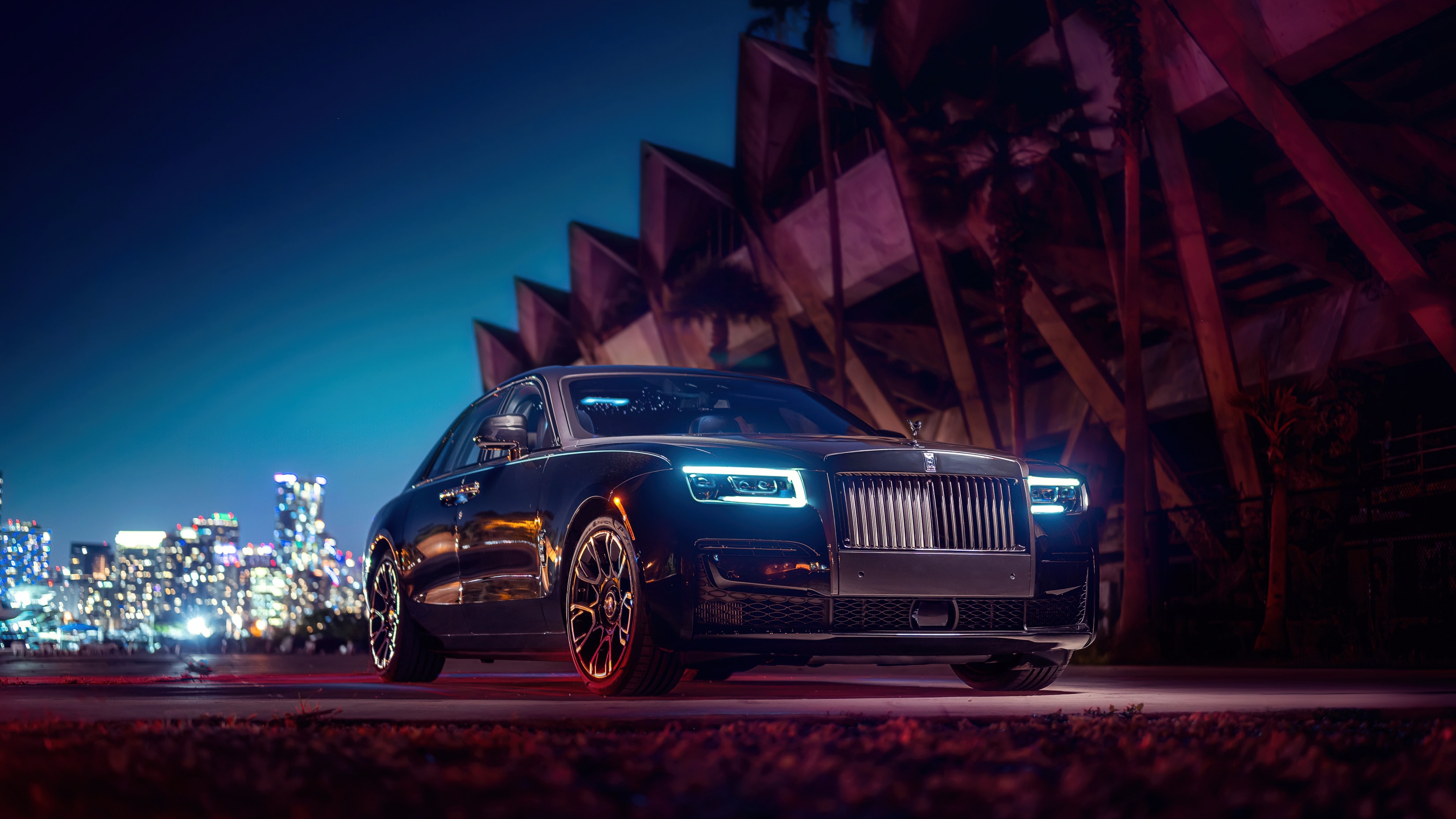 Black Badge Edition, Rolls-Royce Ghost Wallpaper, 3840x2160 4K Desktop