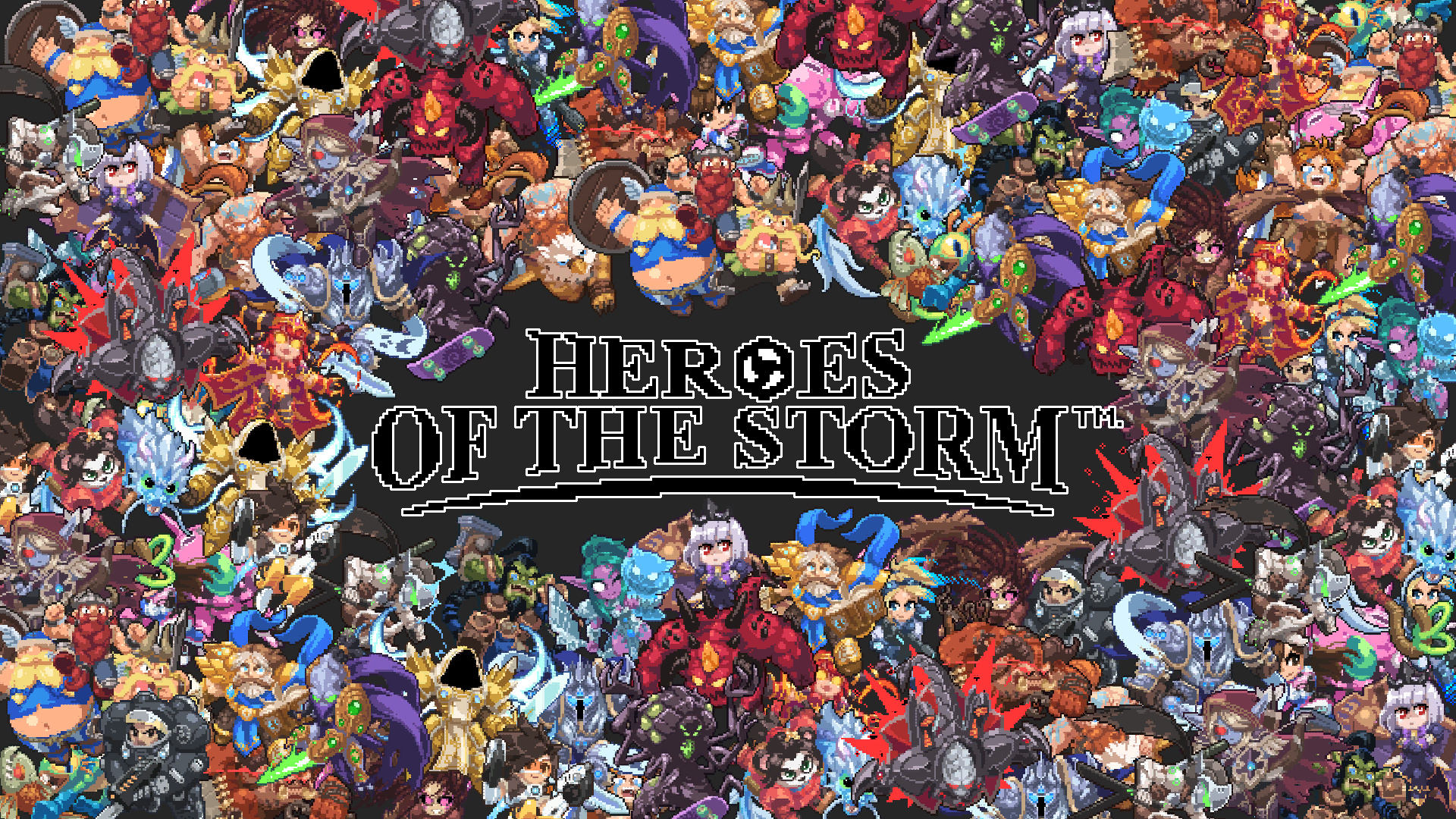 Heroes of the Storm, Pixel wallpapers, Pixel sprays, Heroesofthestorm, 1920x1080 Full HD Desktop