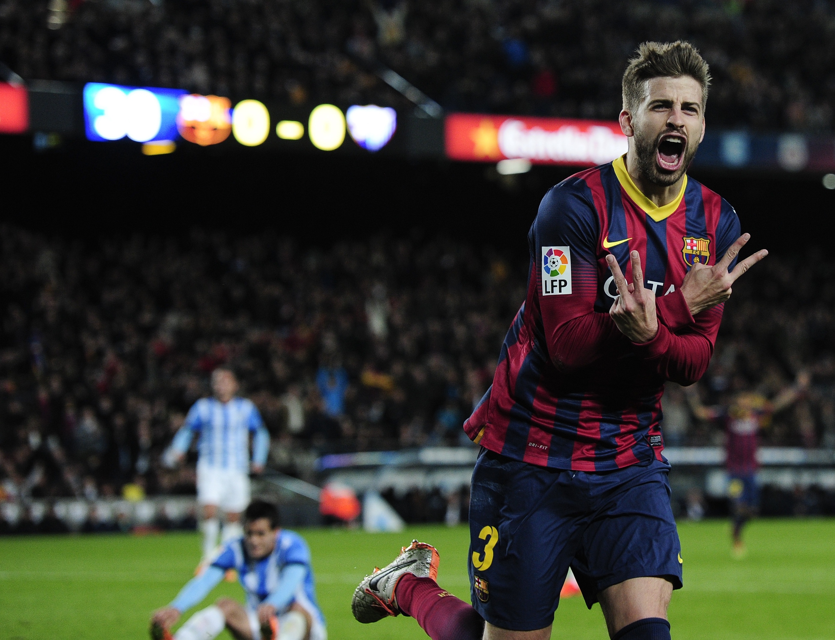 Barcelona vs Malaga, Gerard Pique Wallpaper, 2790x2140 HD Desktop