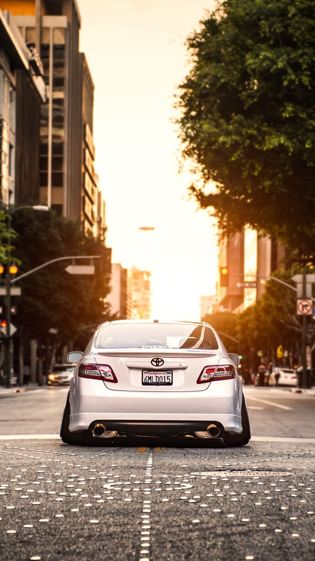 Stance Back View, Toyota Camry Wallpaper, 1080x1920 Full HD Phone