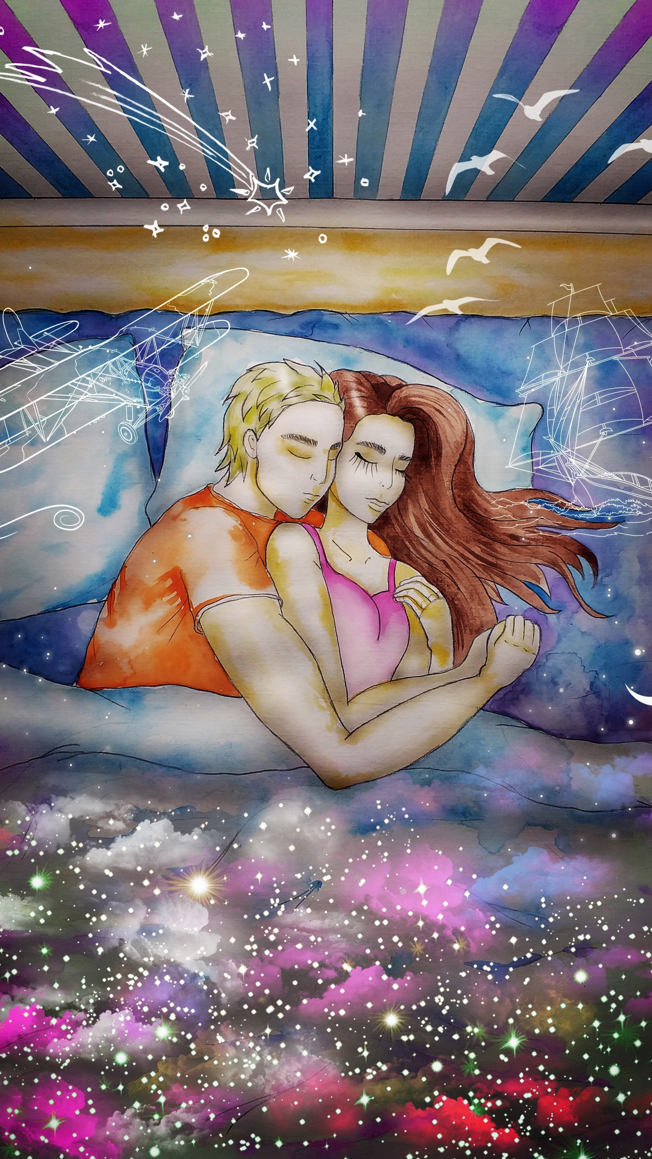 Sleeping, Love Couples Wallpaper, 2160x3840 4K Phone