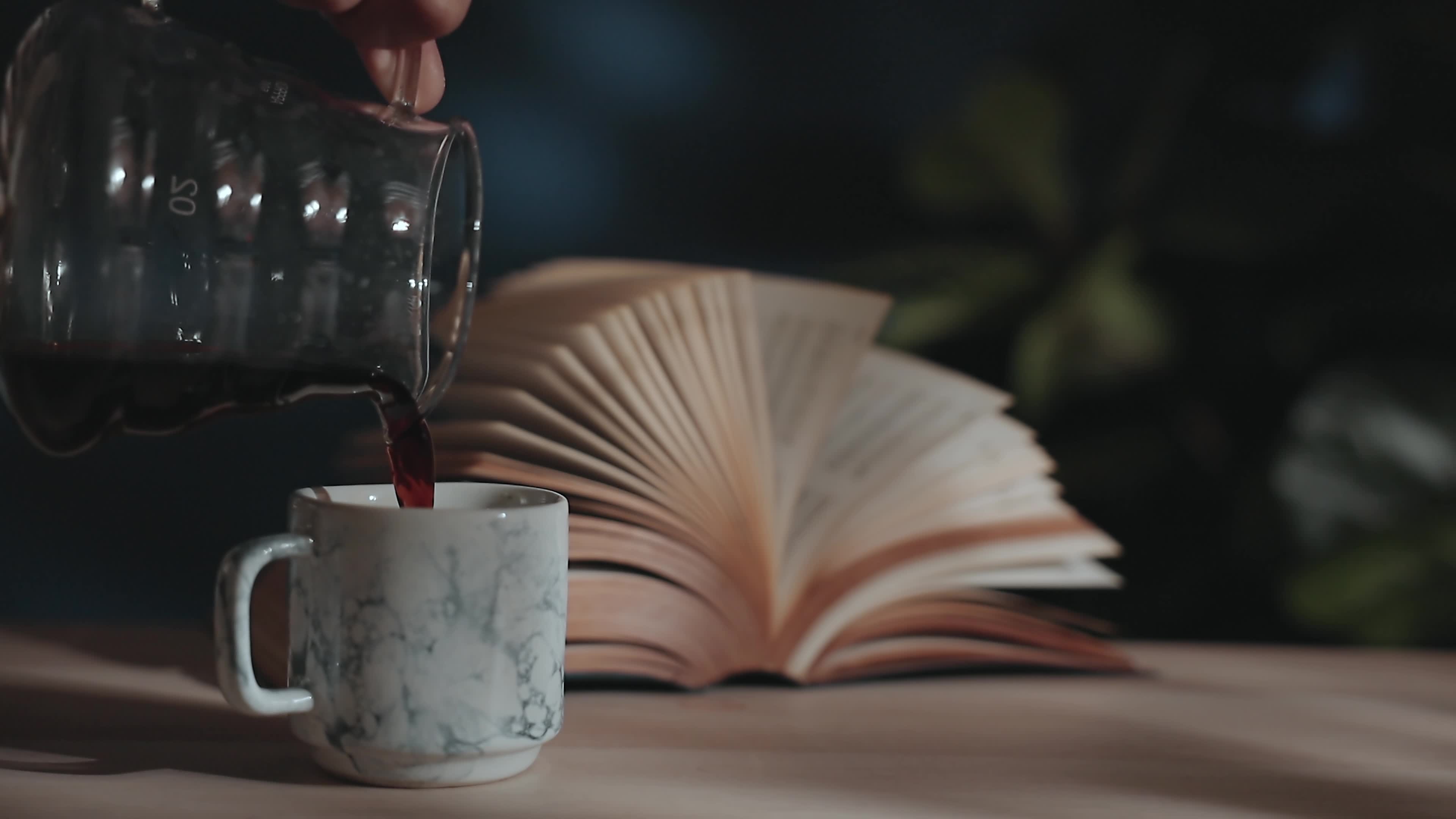 Coffee, Reading, Concept, Stock video, 3840x2160 4K Desktop