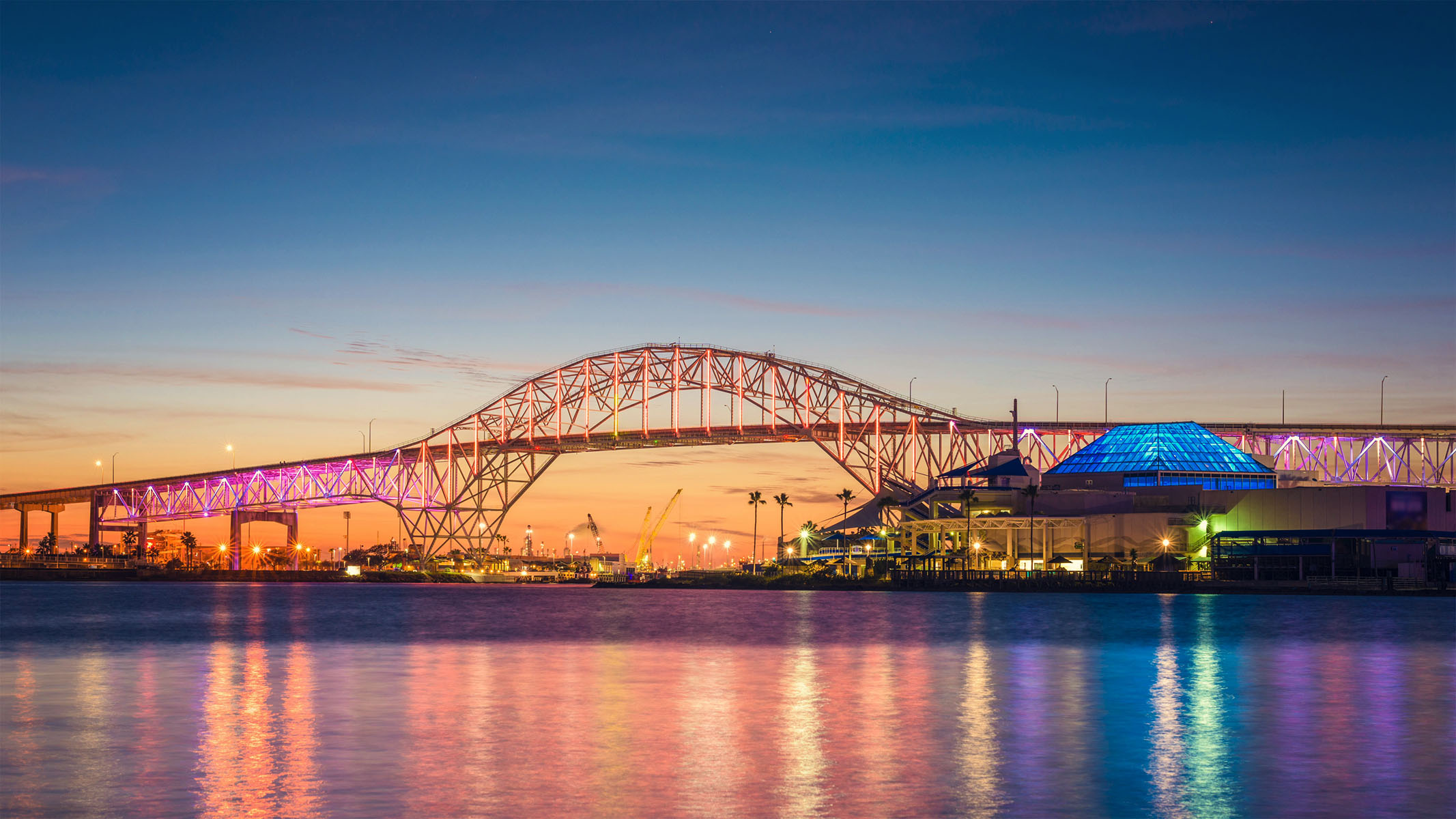 Harbor Bridge, Corpus Christi Wallpaper, 2140x1200 HD Desktop