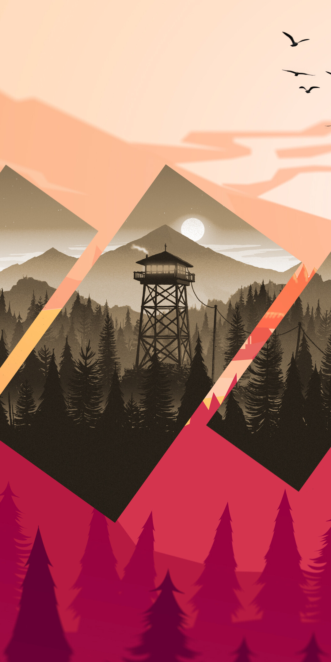 Artwork, Firewatch Wallpaper, 1080x2160 HD Phone