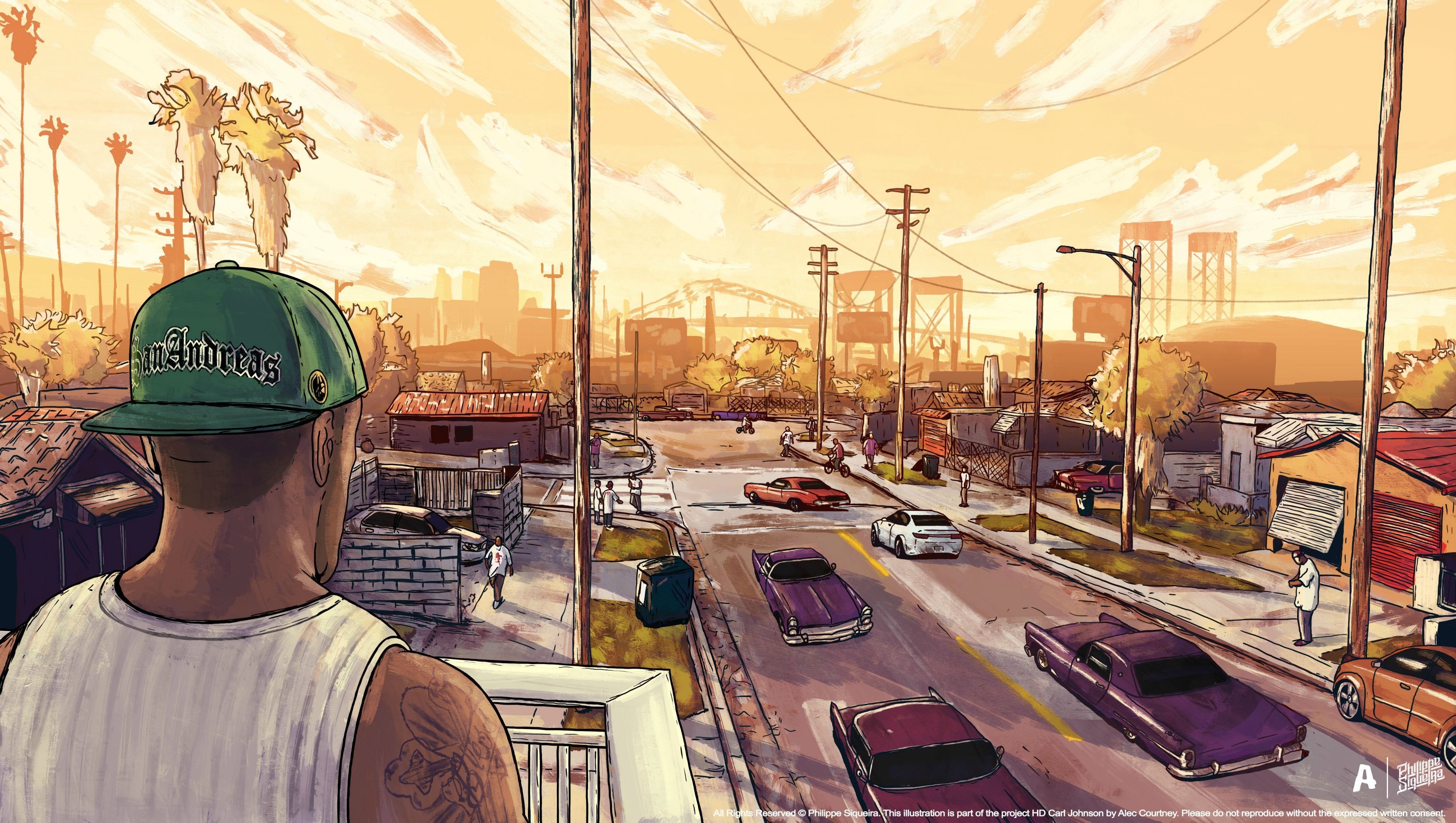 GTA: San Andreas, Video game wallpapers, Grand Theft Auto, Rockstar Games, 3750x2120 HD Desktop