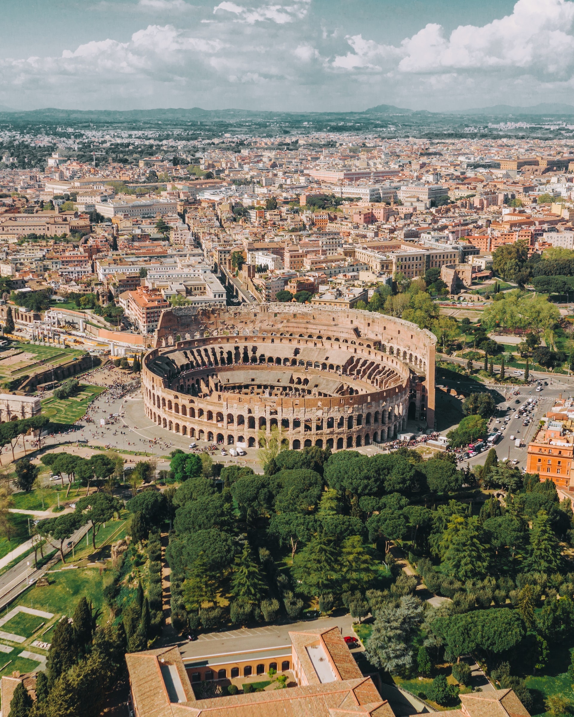 Aerial view, The Colosseum Wallpaper, 1920x2400 HD Phone