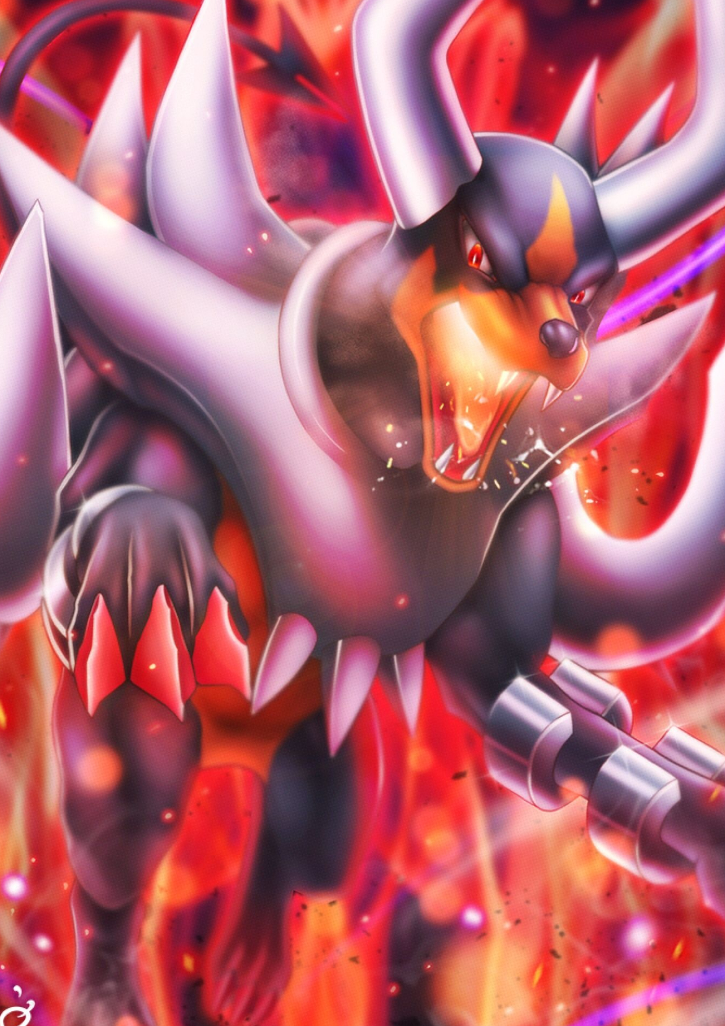 Artwork, Houndoom Wallpaper, 1490x2100 HD Phone