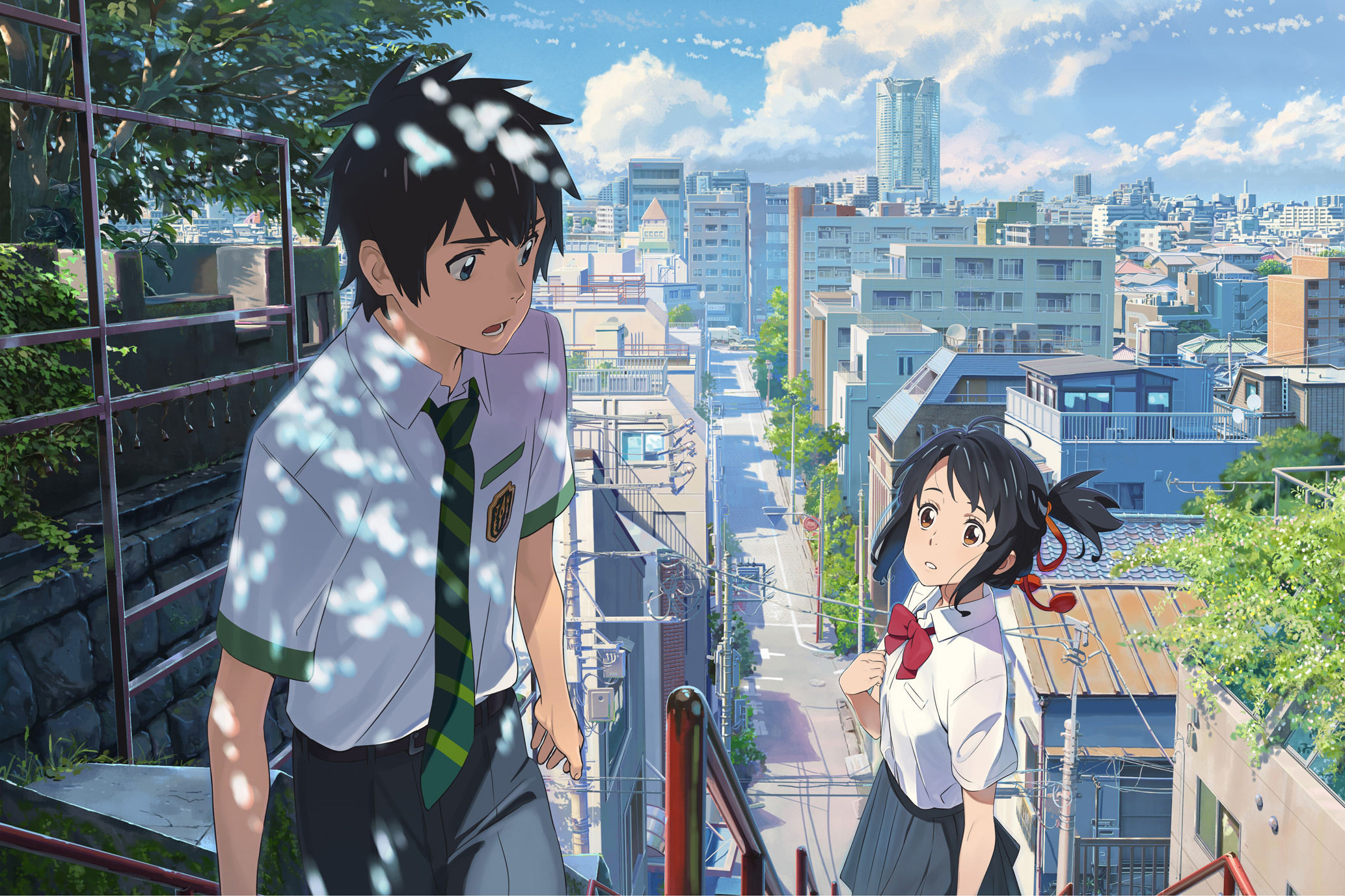 Taki and Mitsuha, Makoto Shinkai Wallpaper, 2070x1380 HD Desktop