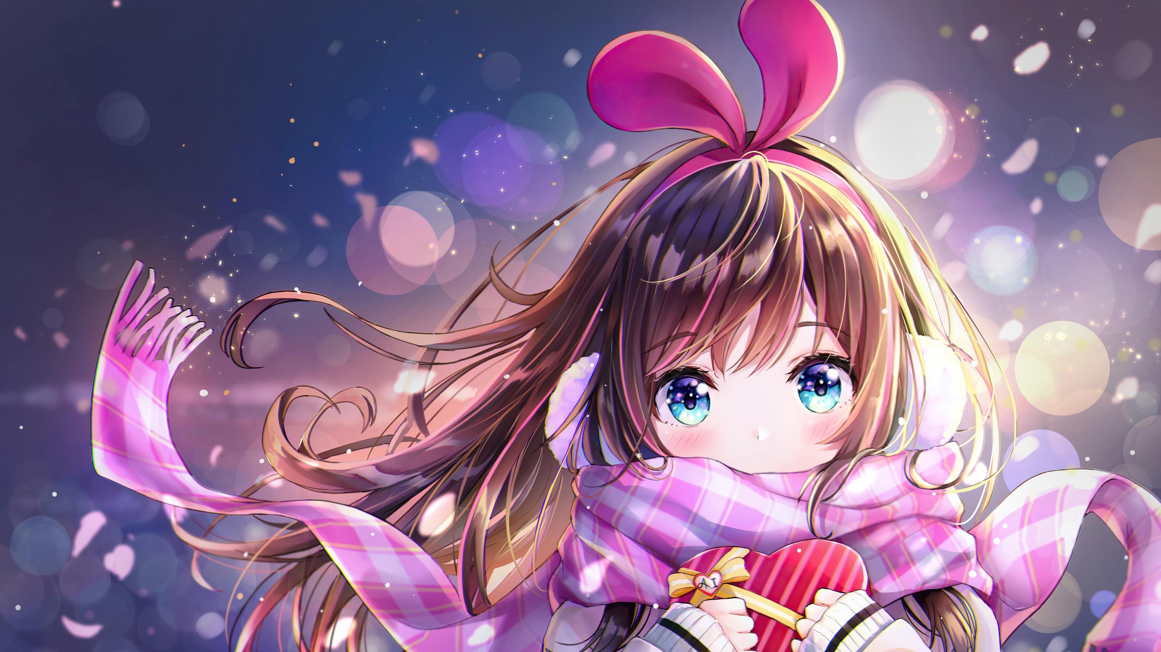 Kizuna AI, Cute Backgrounds Wallpaper, 3840x2160 4K Desktop