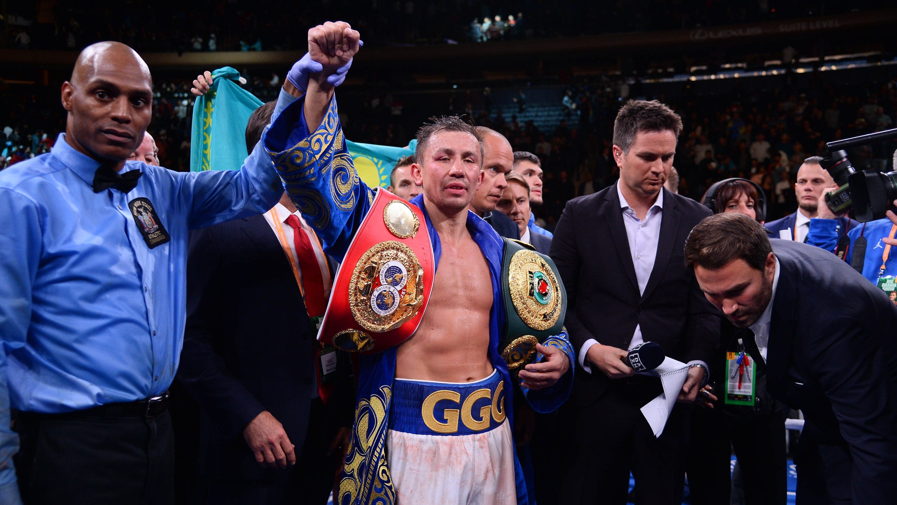 Gennady Golovkin, Szeremetou images, Boxing artistry, Captivating moments, 2990x1680 HD Desktop