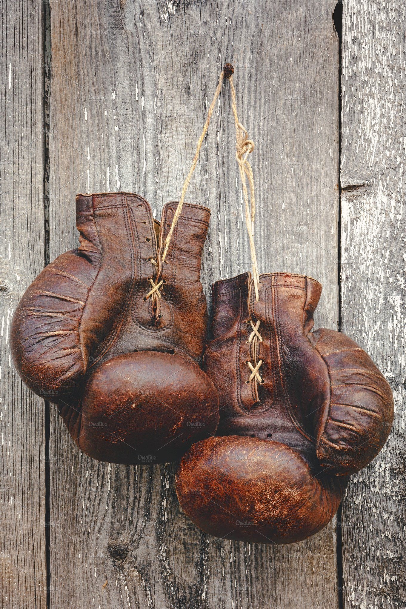 Vintage, Hanging Boxing Gloves Wallpaper, 1360x2040 HD Phone