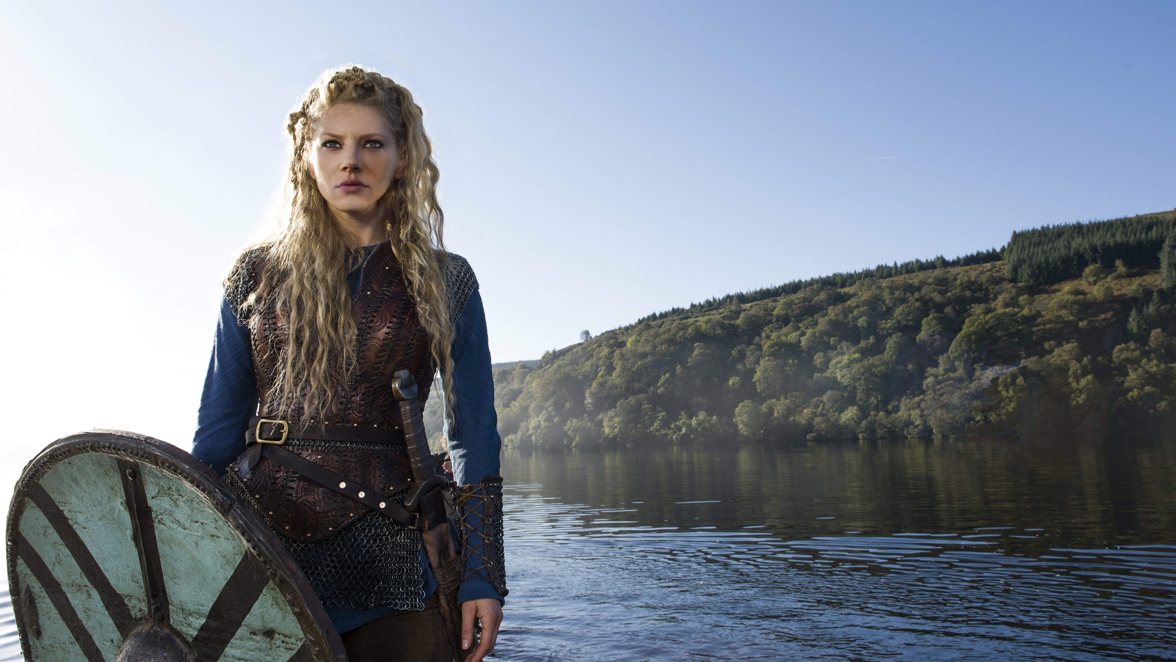 Katheryn Winnick movies, Lagertha, Face, Vikings TV series, 3840x2160 4K Desktop