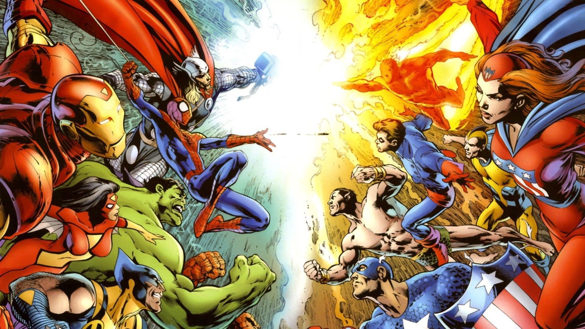 DC vs Marvel, Super Heroes Wallpaper, 1920x1080 Full HD Desktop