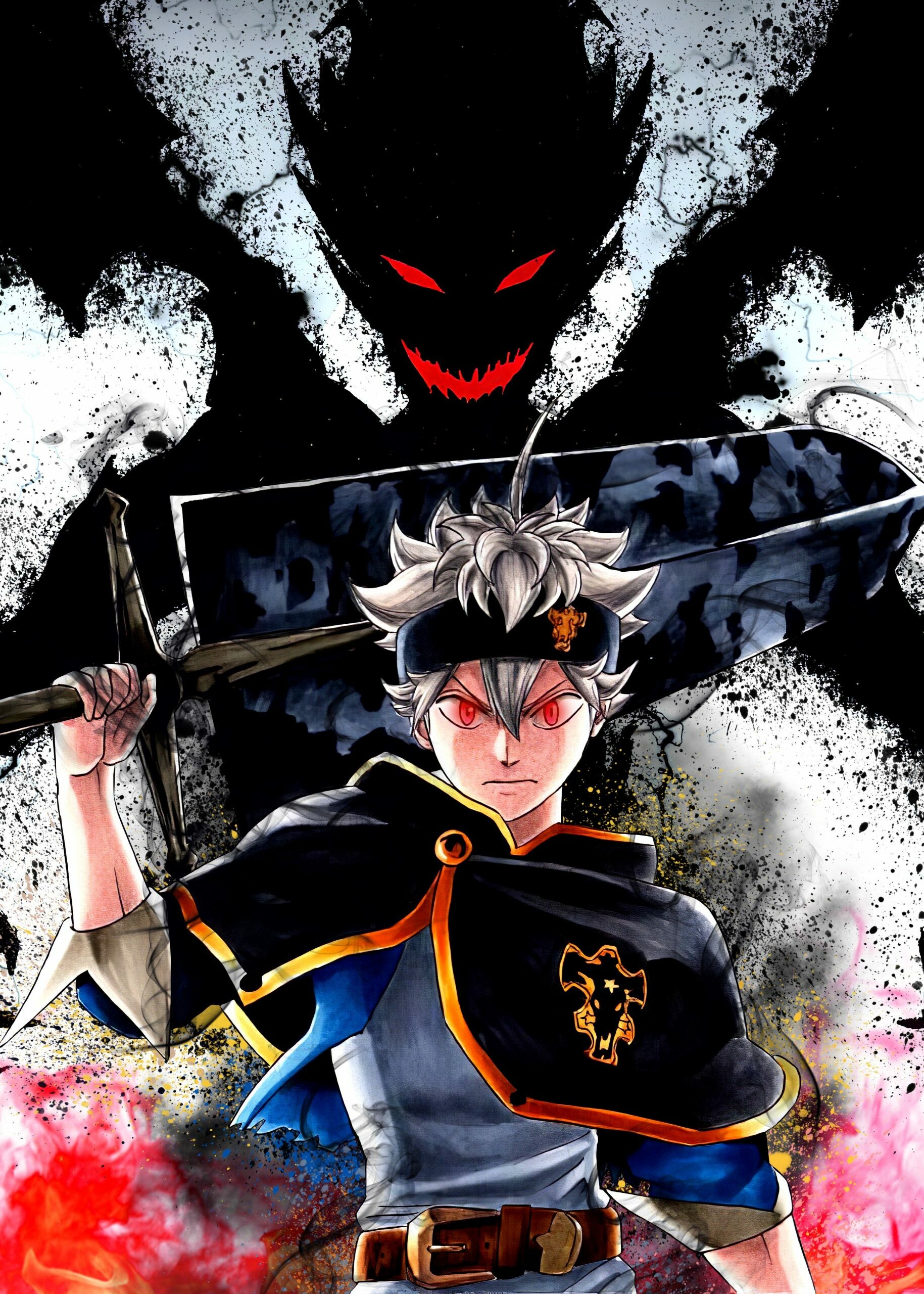 Black Clover Anime, Astonishing battles, Magic-induced chaos, Asta's resolve, 1830x2560 HD Phone