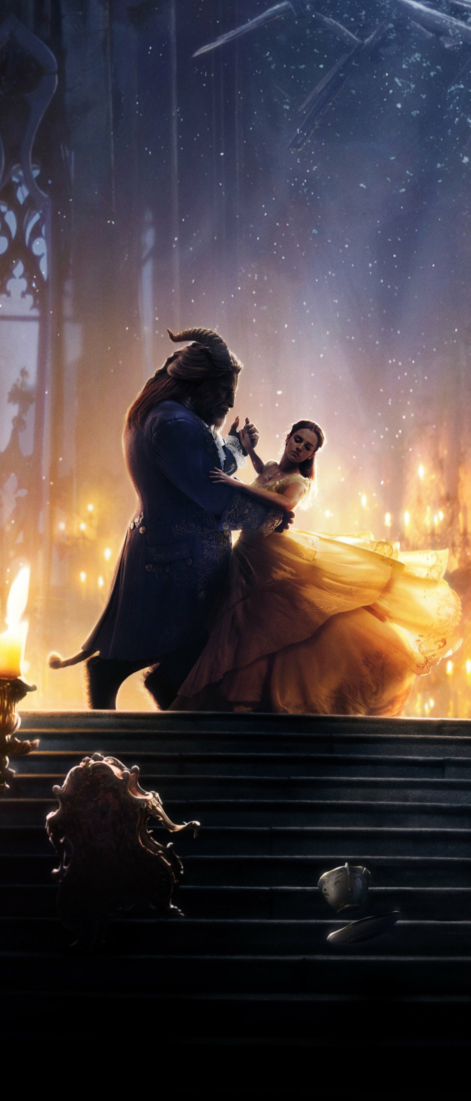 Beauty and the Beast animation, Movie beauty, Iconic dance, Magical soundtrack, 1650x3840 HD Phone