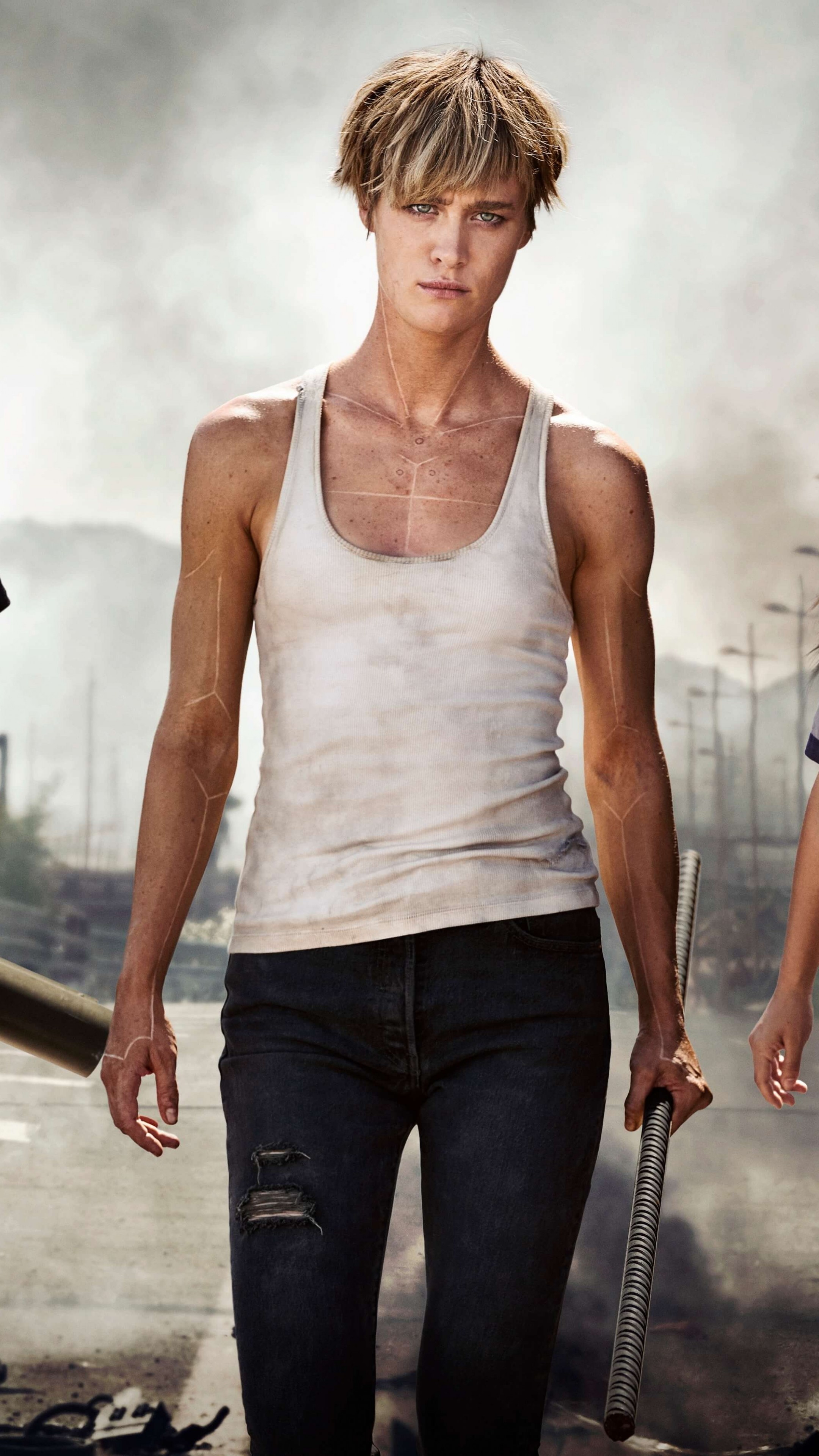 Terminator: Dark Fate, Mackenzie Davis and Linda Hamilton, 5k resolution, Stunning visuals, 2160x3840 4K Phone