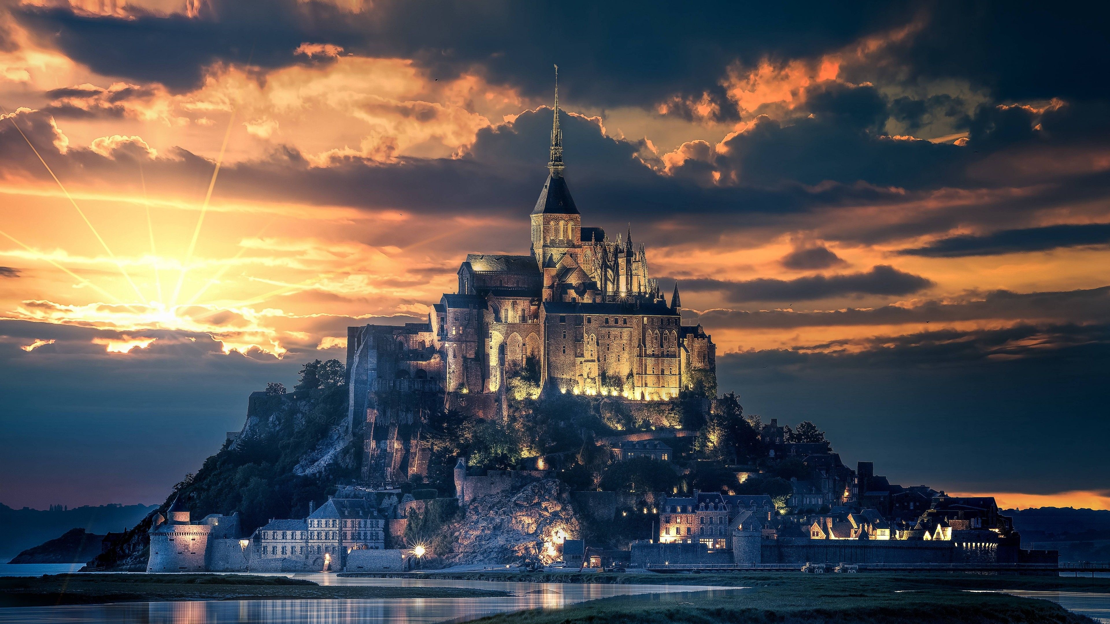 Mont-Saint-Michel, History Wallpaper, 3840x2160 4K Desktop