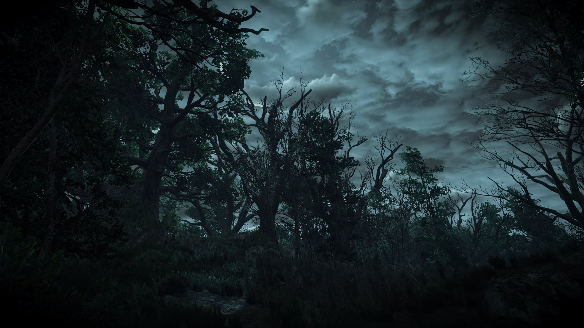 Gray Cloudy Sky, Witcher 3 inspiration, Video game aesthetic, Mystical allure, 1920x1080 Full HD Desktop