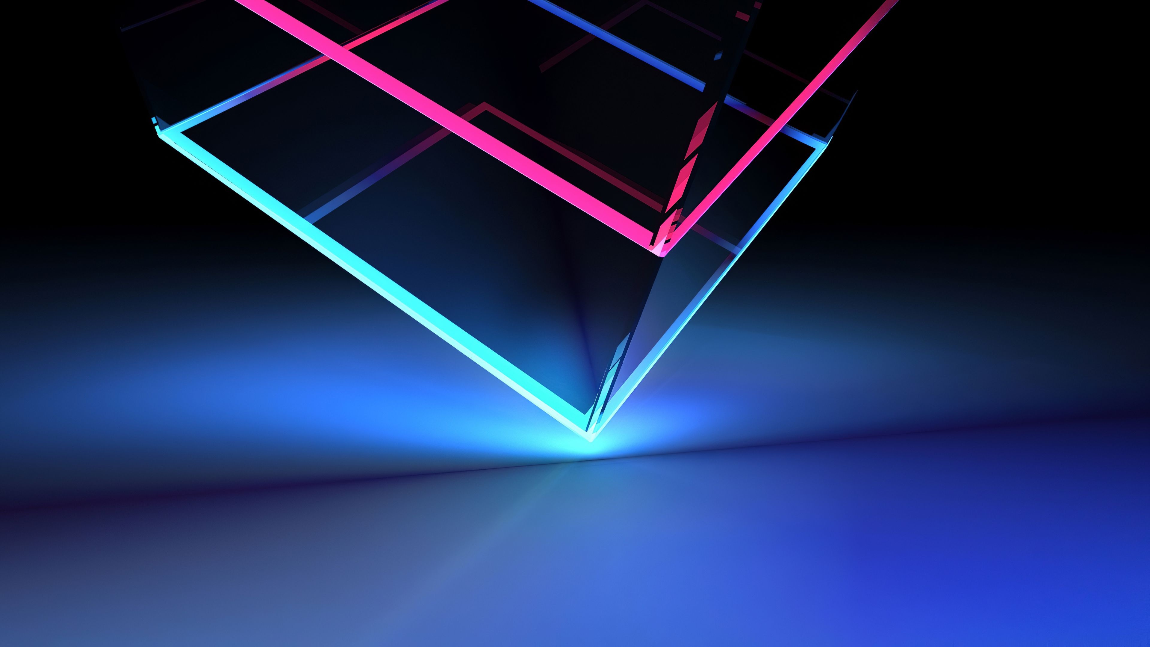 Neon, Abstract Shapes Wallpaper, 3840x2160 4K Desktop