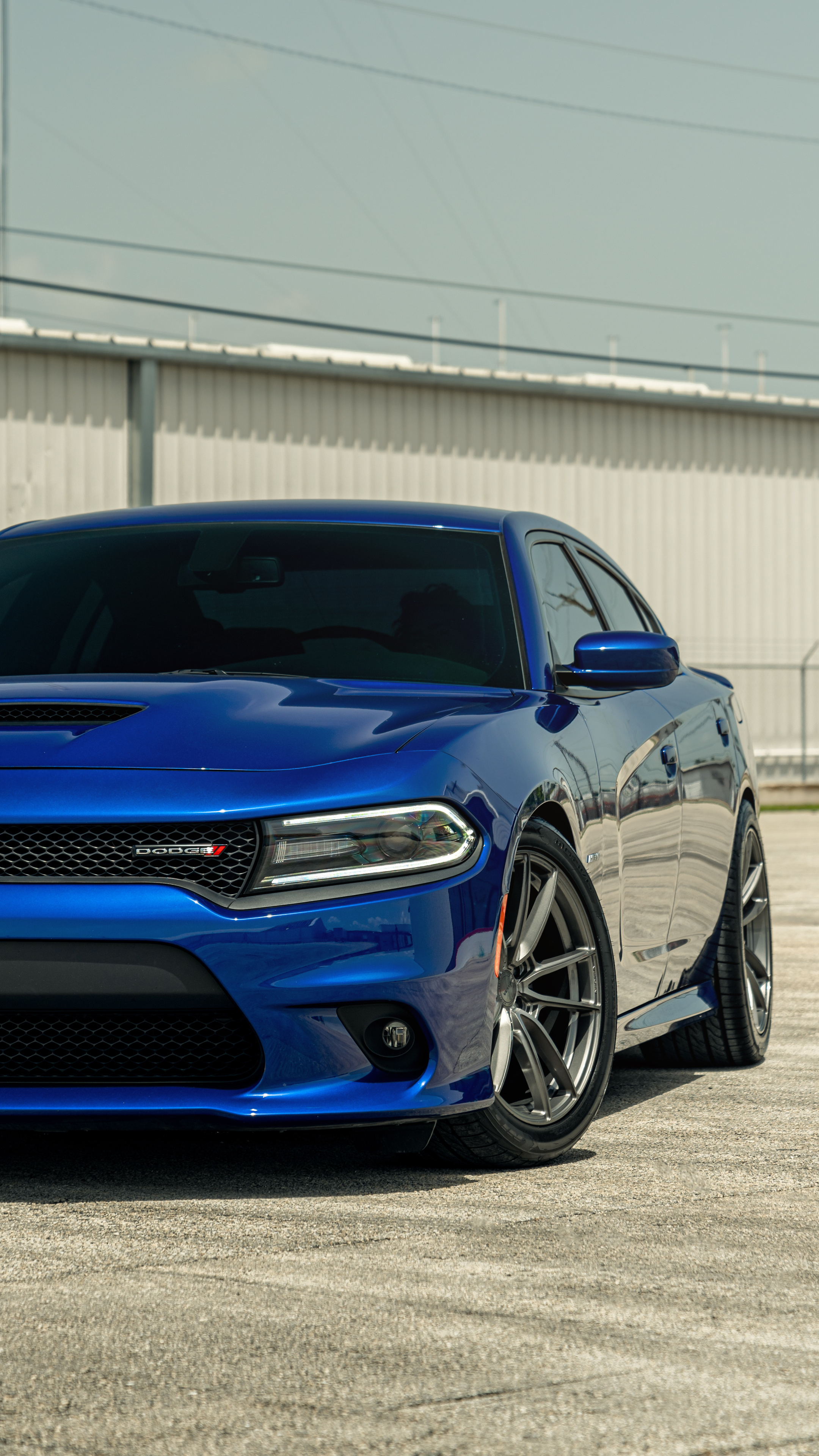 Dodge Charger, Velgen Blue, Dirty South, Images & Photos, 2160x3840 4K Phone