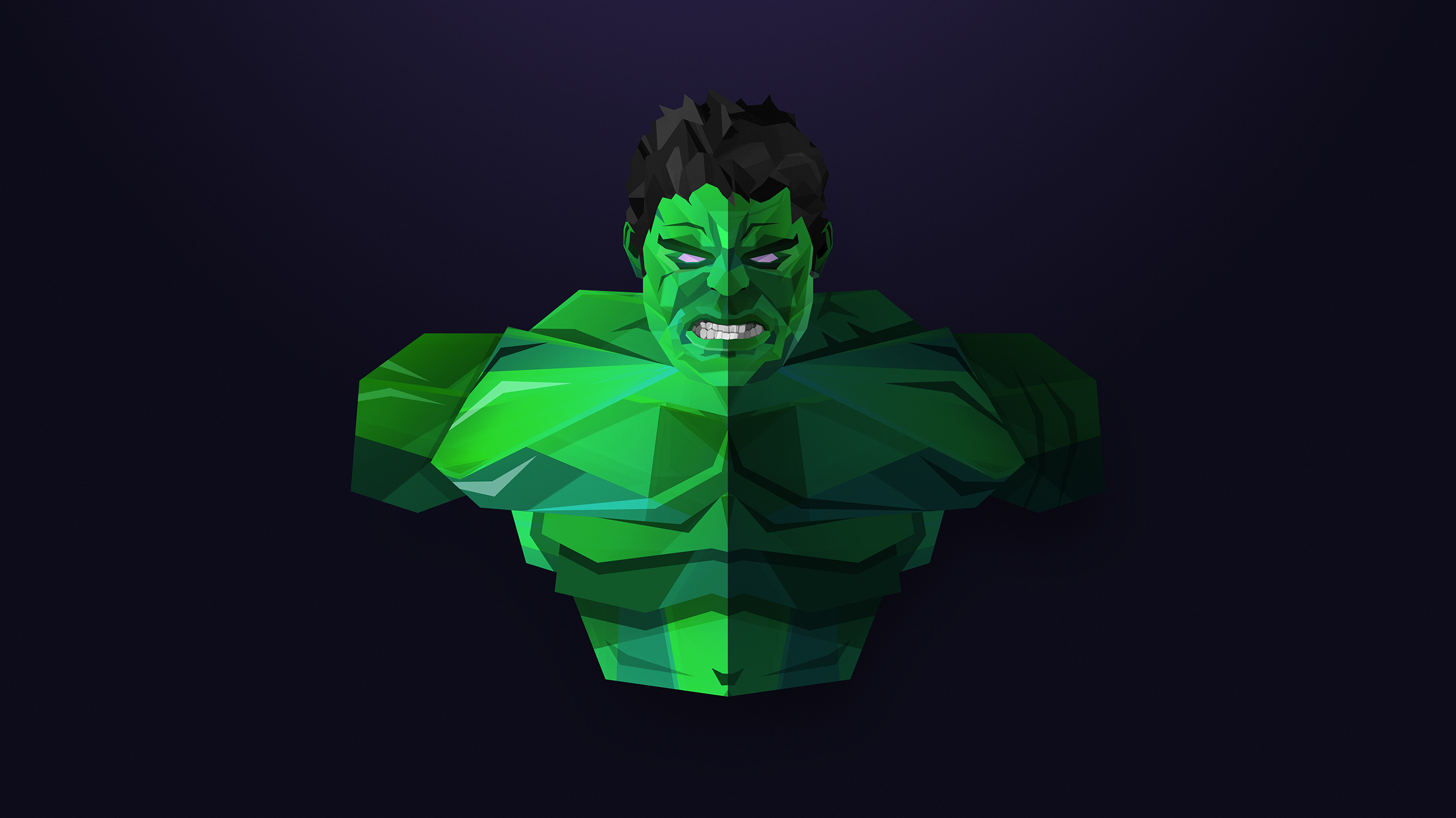 Hulk, Facets Wallpaper, 2560x1440 HD Desktop