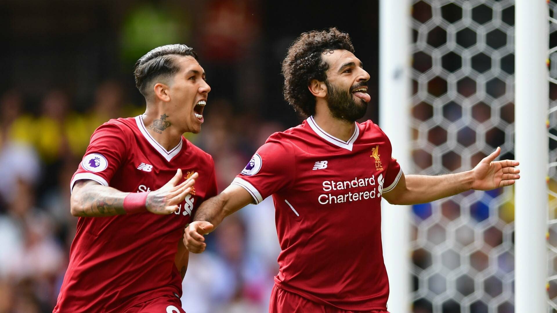 Roberto Firmino, Mohamed Salah Wallpaper, 1920x1080 Full HD Desktop