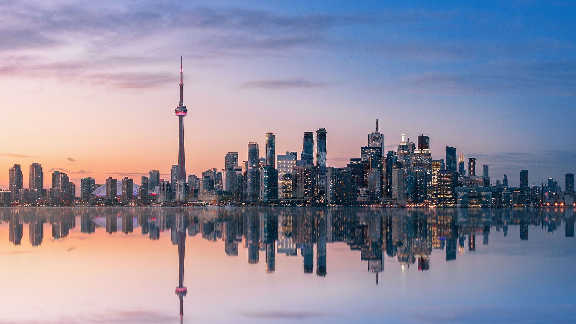 Lake Ontario, Toronto, Scenic art, City, 1920x1080 Full HD Desktop